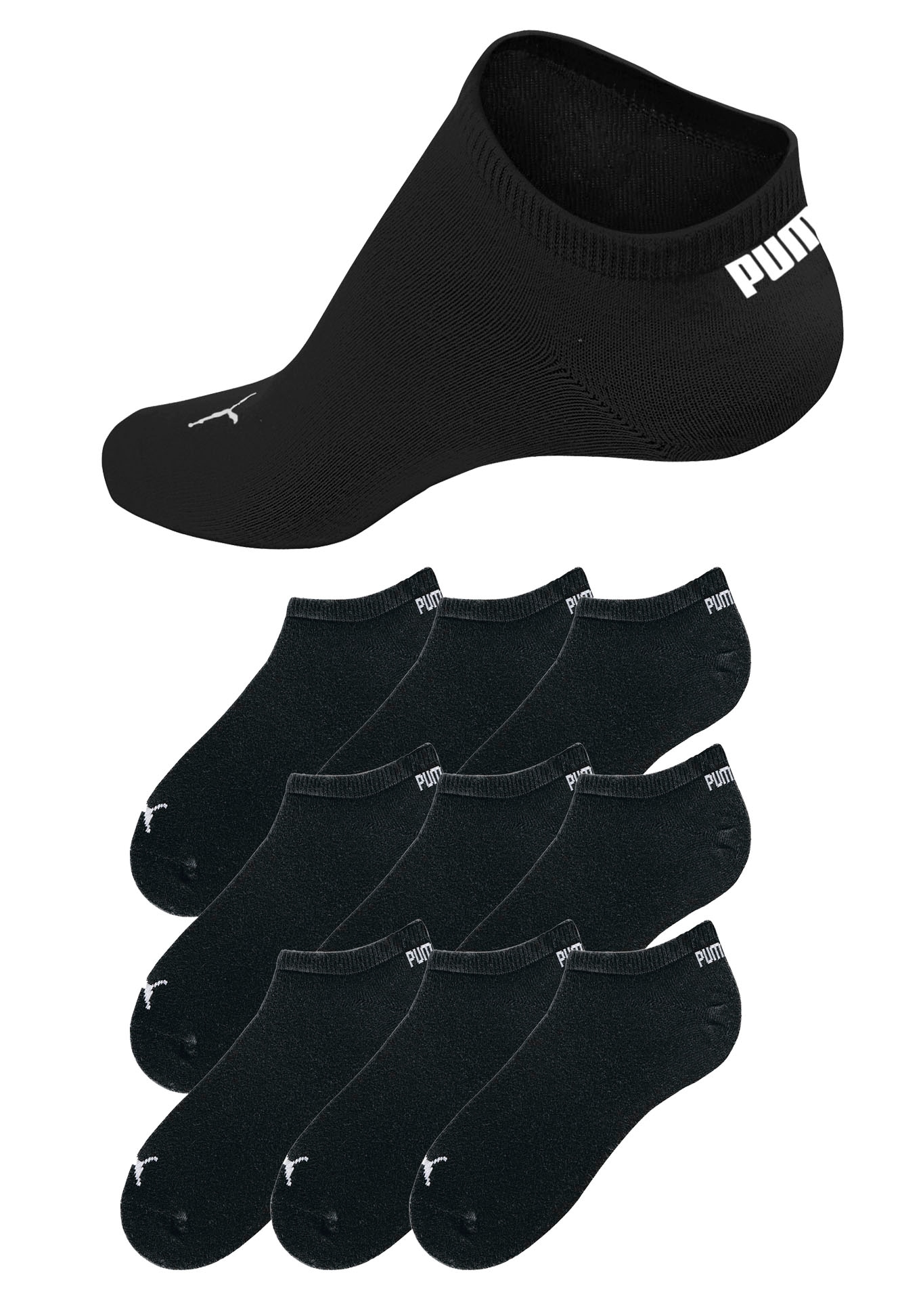 PUMA Sneakersocken, (9 Paar), mit eingestricktem Markenlogo