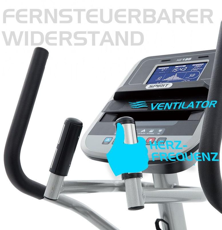 Spirit Fitness Ellipsentrainer-Ergometer »XE 195«, Schwungmasse ca. 21 kg, 20 Widerstandsstufen