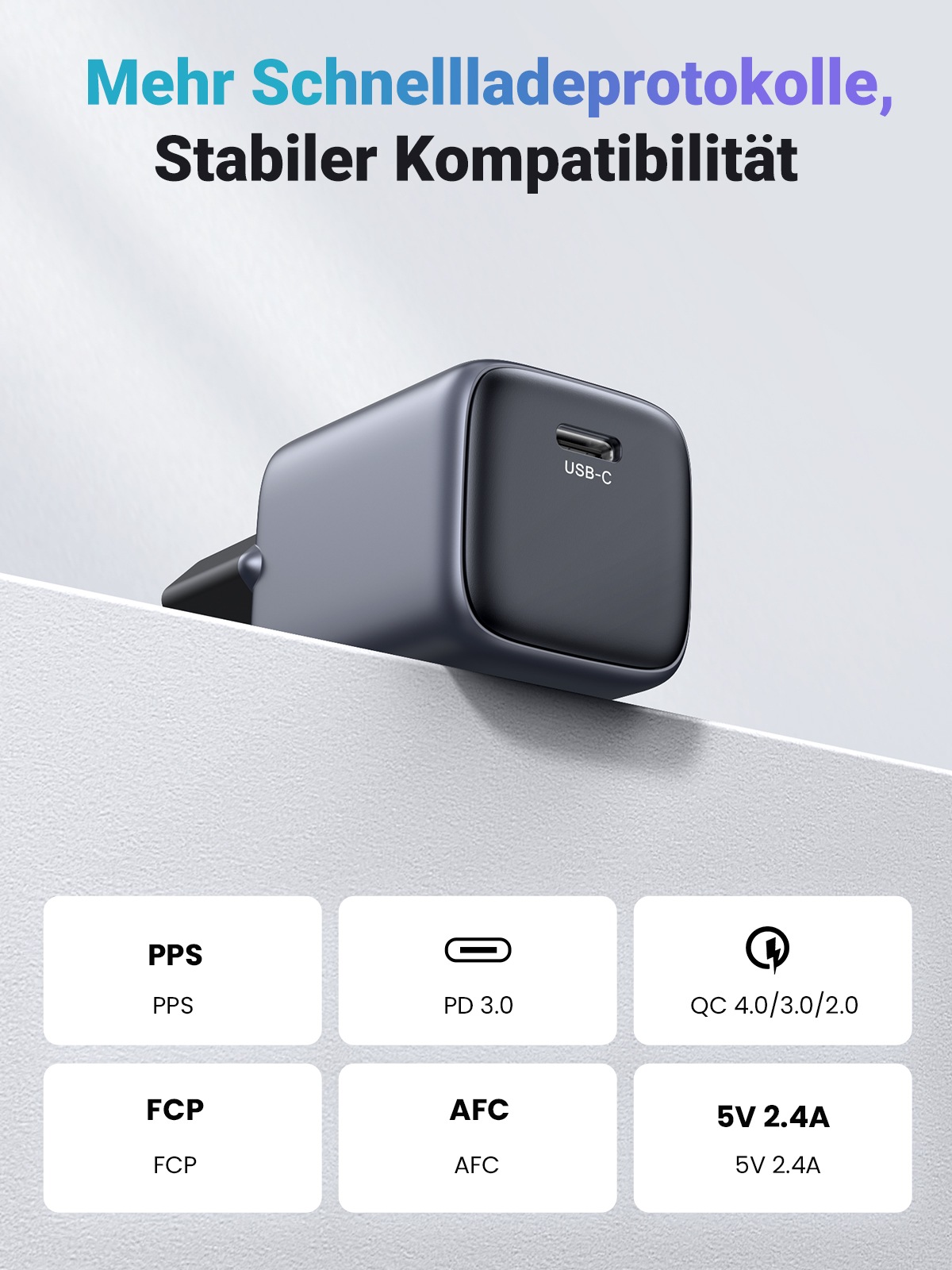UGREEN USB-Ladegerät »Nexode Mini 30W PD GaN Tech Charger CD319«, (1 St.)