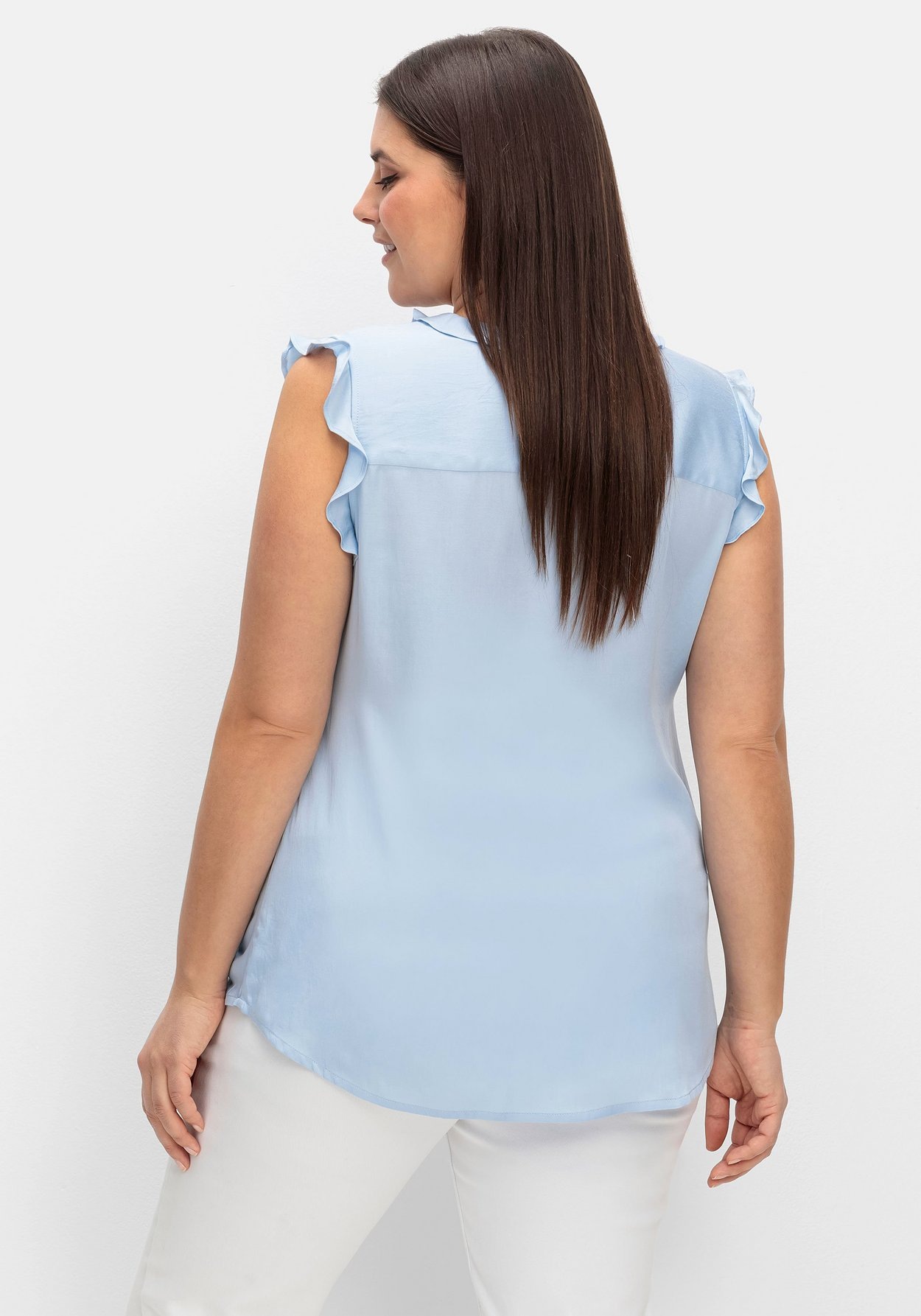 Sheego Rüschenbluse »Bluse in ärmelloser Form mit Volants«