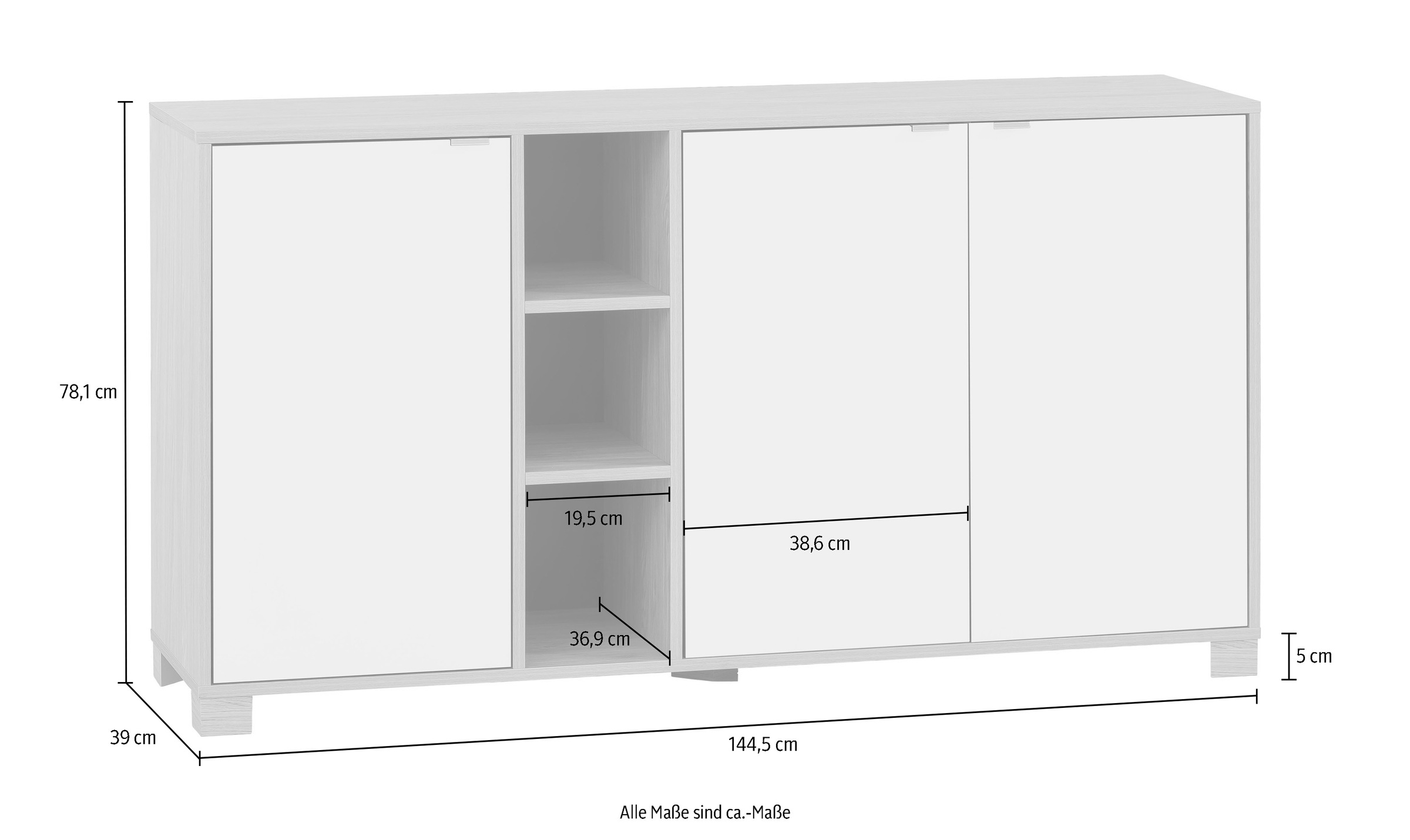 Schildmeyer Midischrank »Anouk«, Breite 144,5 cm