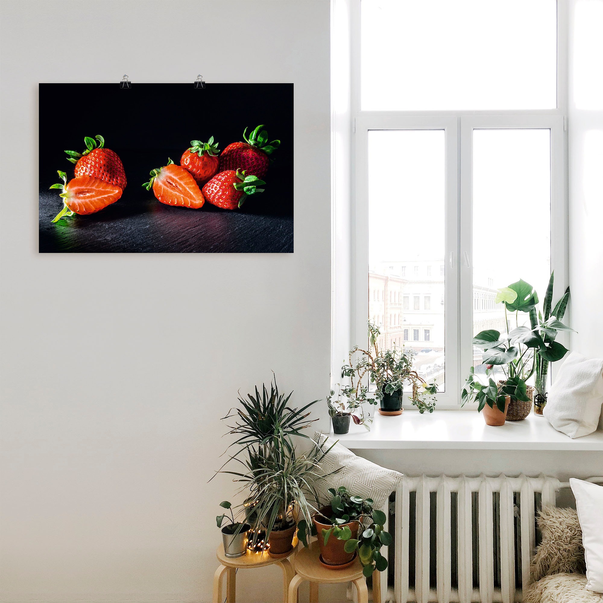 Artland Wandbild »Erdbeeren, süß und fruchtig«, Obst Bilder, (1 St.), als Leinwandbild, Poster in verschied. Größen