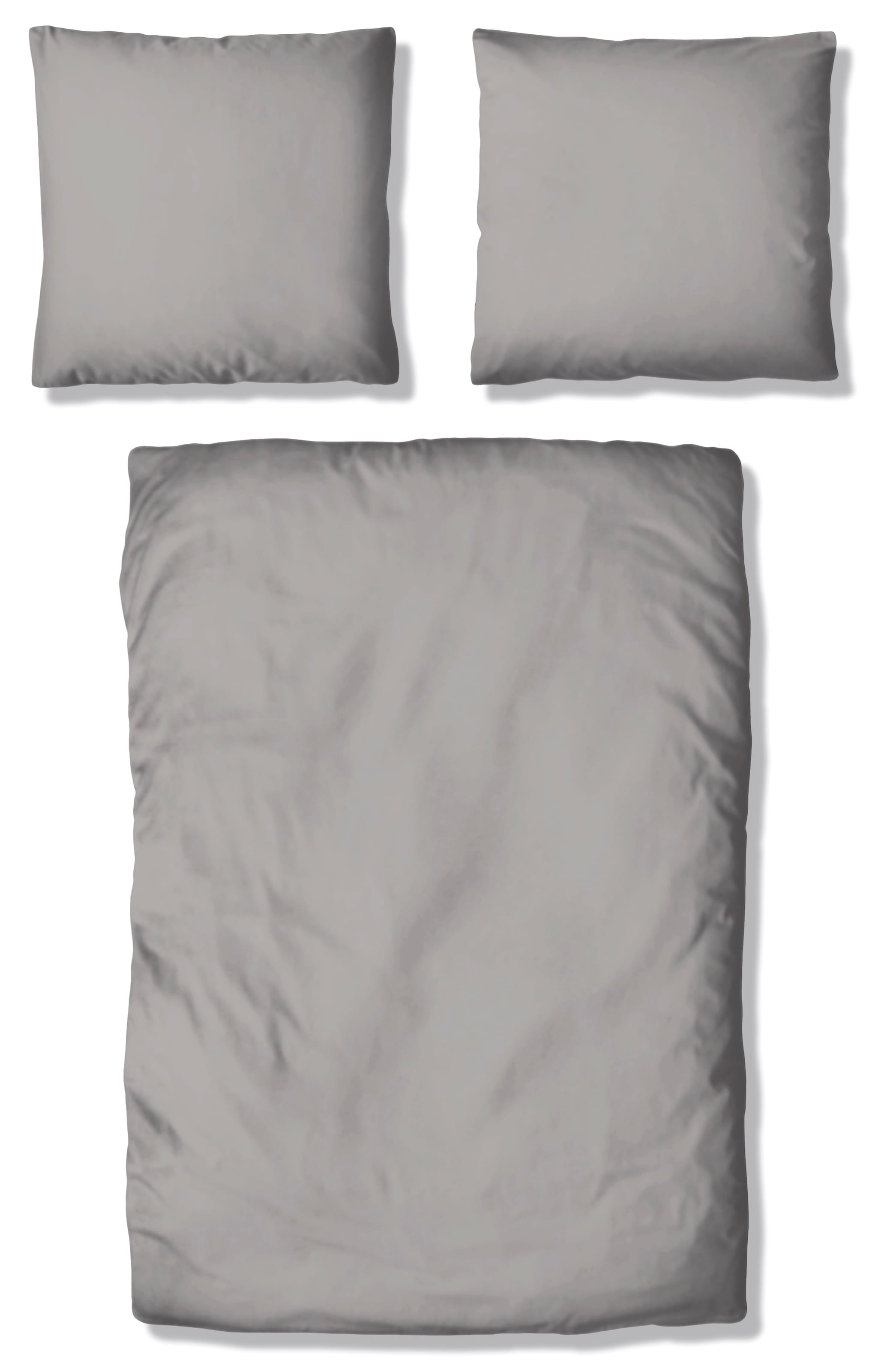 my home Bettwäsche »Desner«, (2 tlg.), Mikrofaser Qualität, Uni Design, 100% Polyester, Premium Qualität, soft, feinfädig, uni Design, Ökotex zertifiziert, Kissenbezug und Bettdeckenbezug mit Knöpfen ausgestattet, zeitlose uni Design