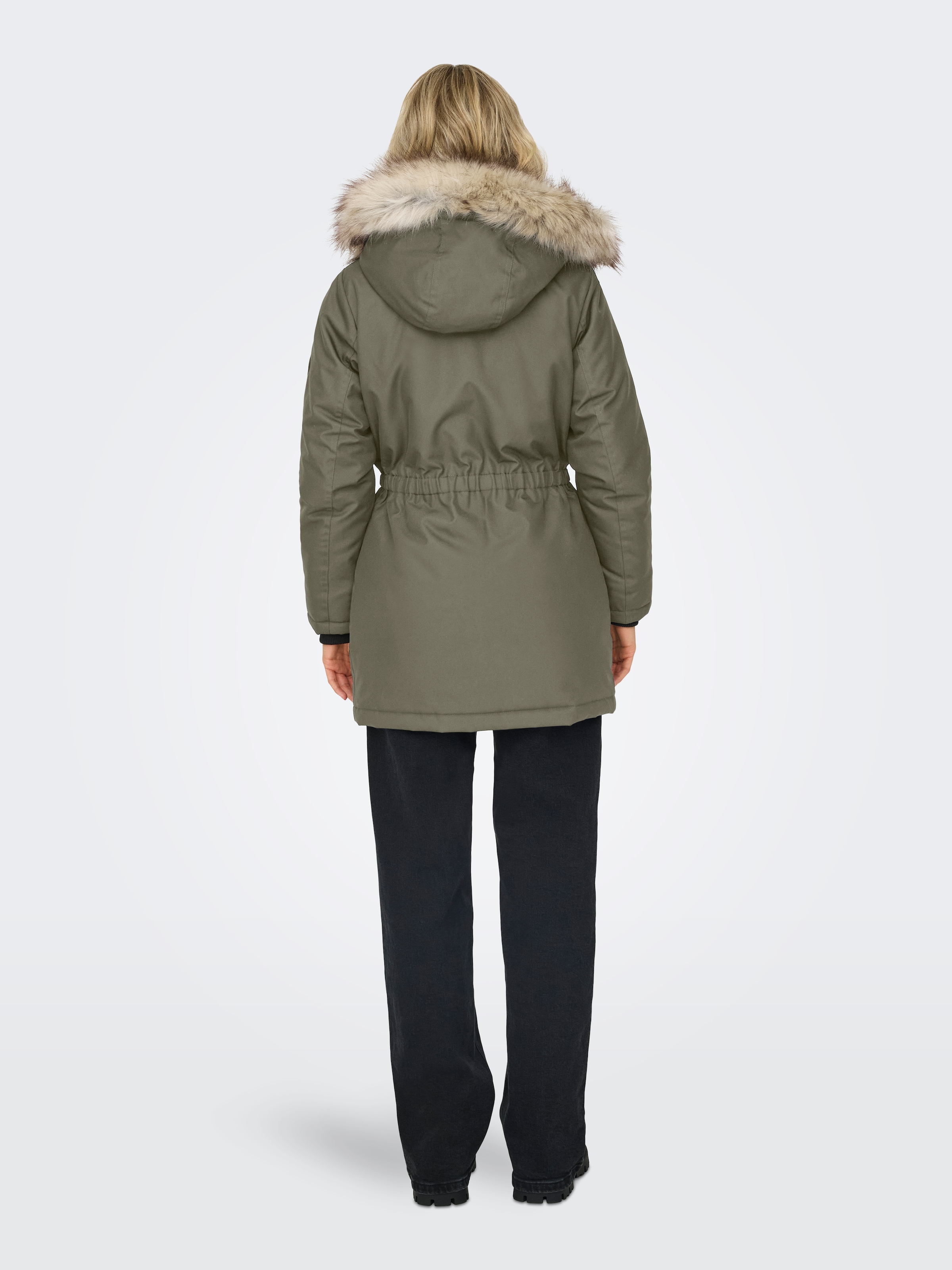 ONLY Parka »ONLIRIS FUR WINTER PARKA LIFE CC OTW«, mit Kapuze, mit verdeckter Knopfleiste