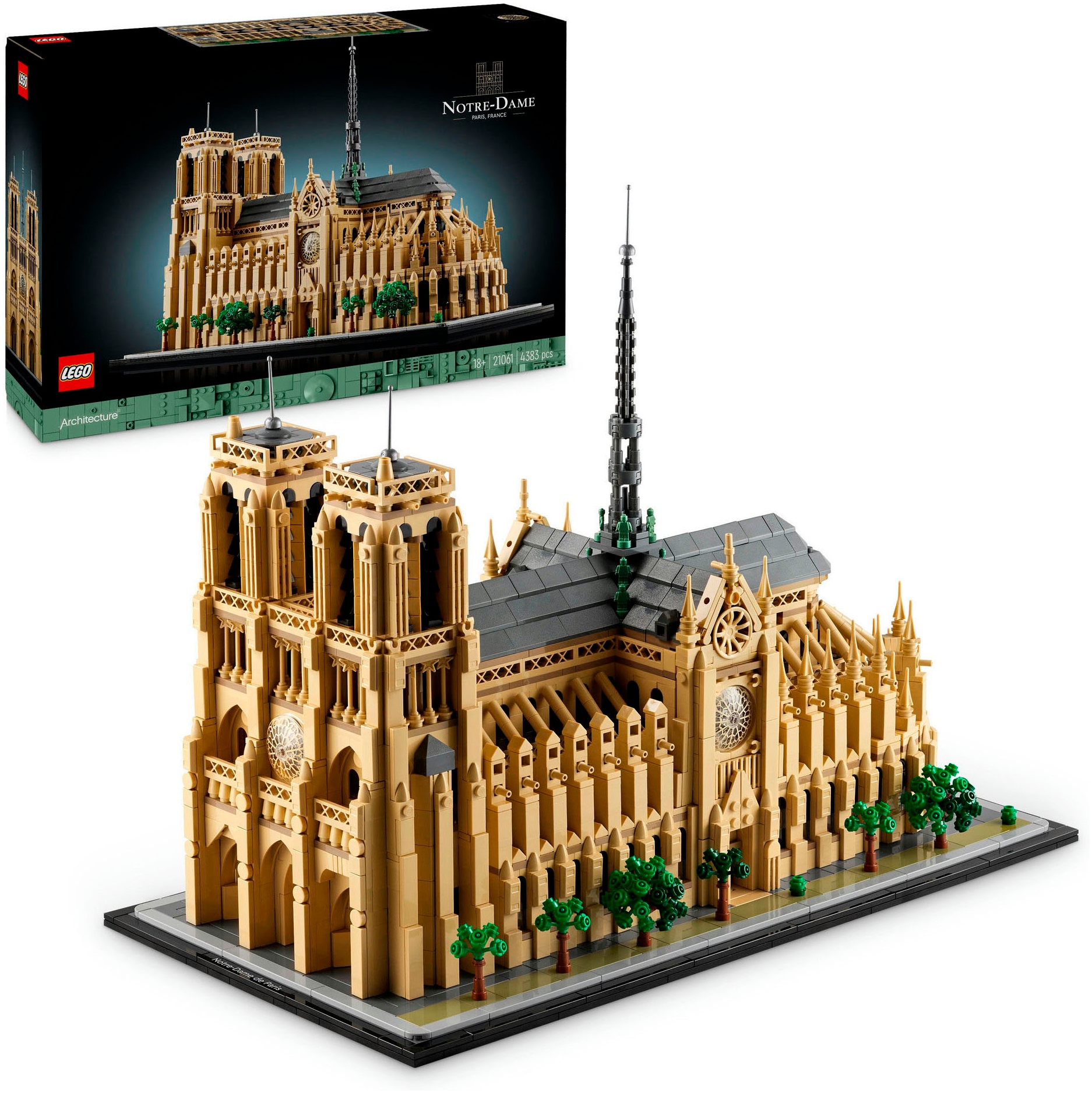Konstruktionsspielsteine »Notre-Dame de Paris (21061), LEGO Architecture«, (4383 St.),...
