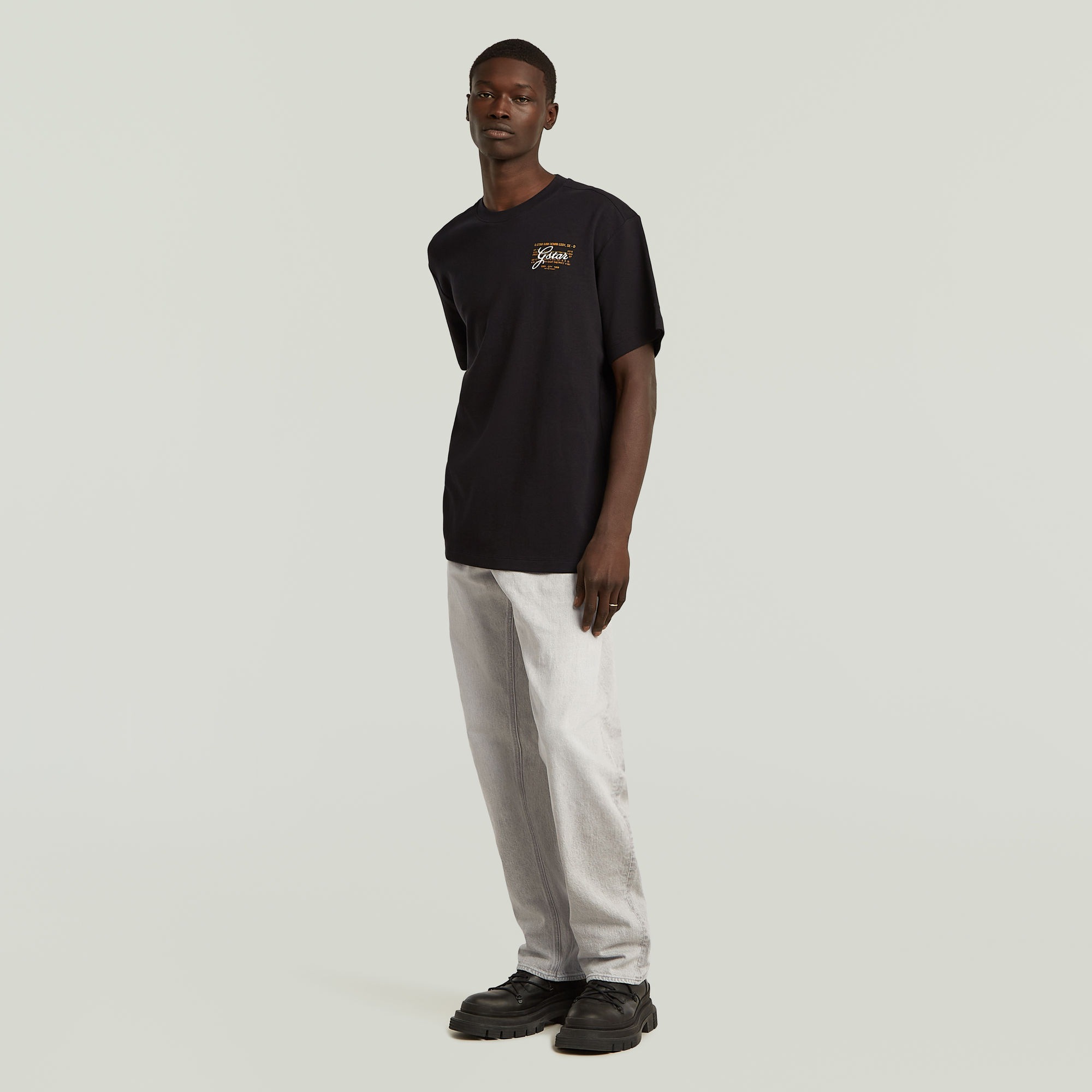 G-STAR T-Shirt »Script« mit kleinem Print auf der Brust, Regular Fit