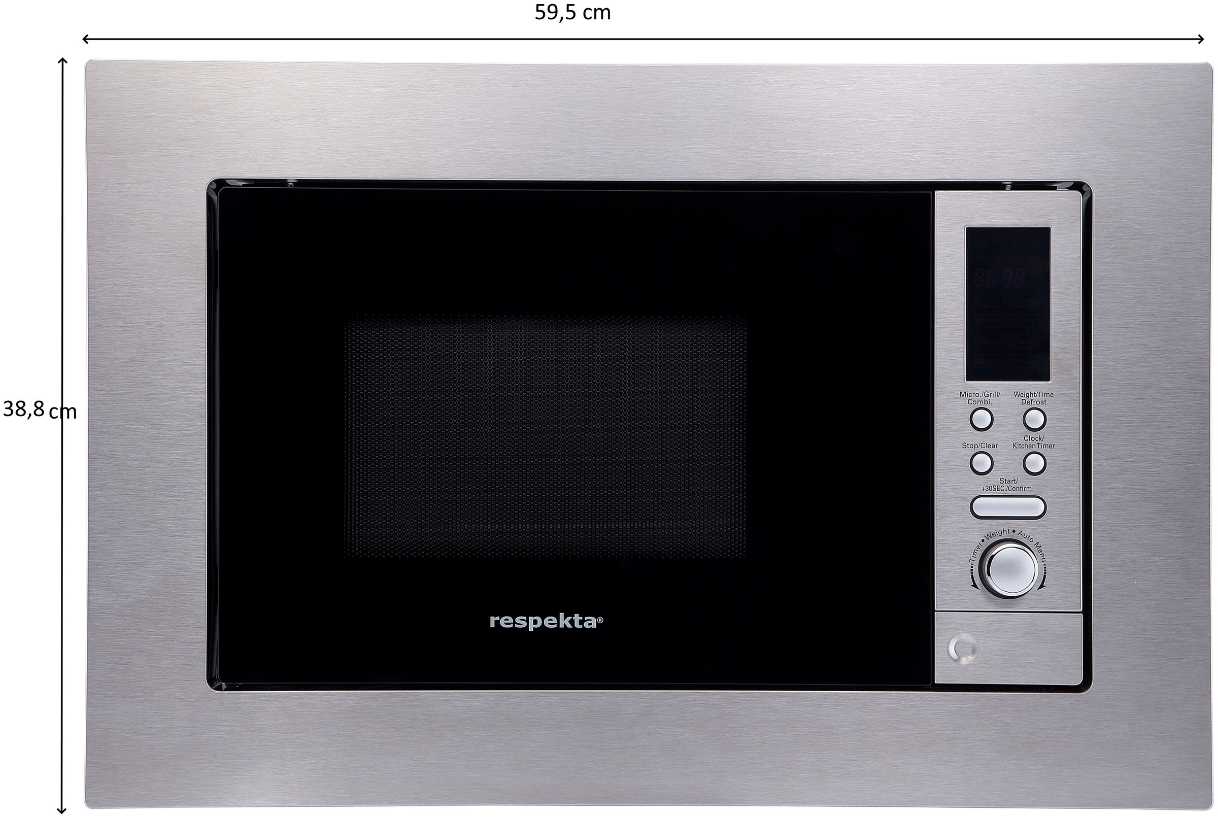 RESPEKTA Einbau-Mikrowelle »MW 800«, Grill-Mikrowelle, 1250 W