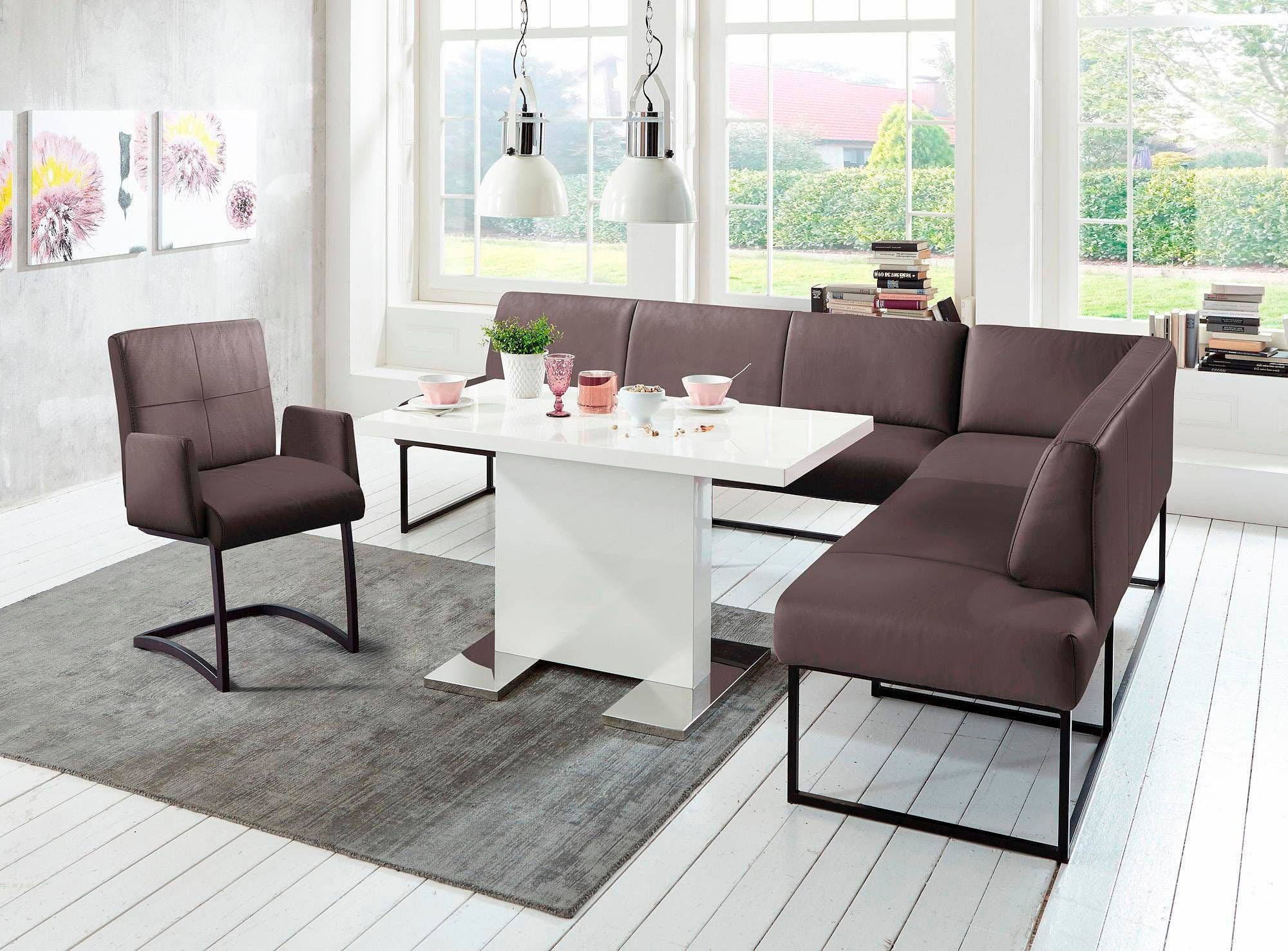 exxpo - sofa fashion Eckbank »Affogato, hoher Sitzkomfort, bequem«, Frei im Raum stellbar