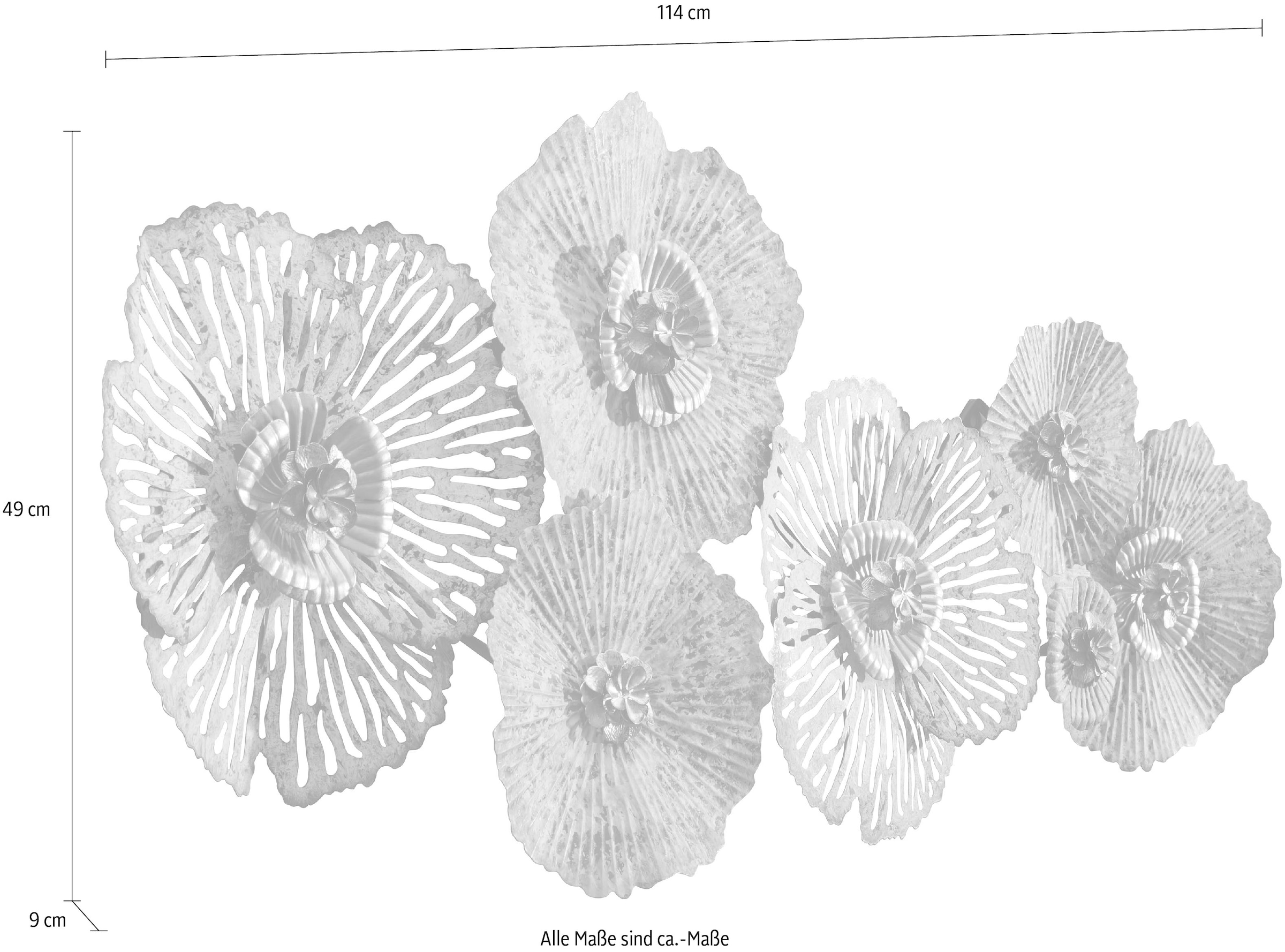 Wanddeko, bestehend Metall, auf aus Wanddekoobjekt affaire bestellen 7 Raten »Blüten«, aus Home Blüten