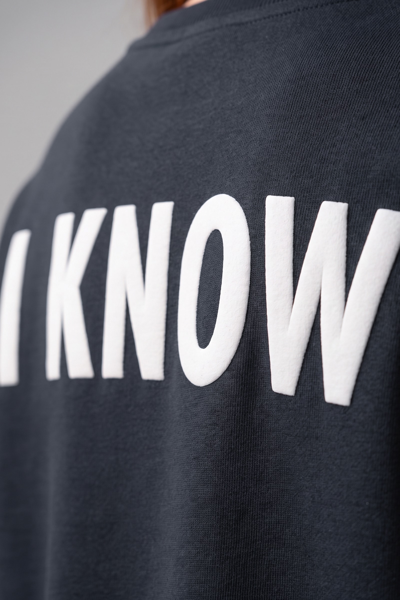 Alife & Kickin Sweatshirt , Rückenprint I KNOW, überschnittene Schultern, breite Rippbündchen

