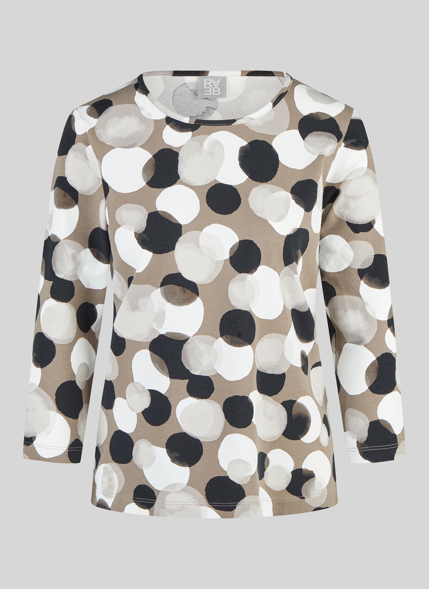 Rabe 3/4-Arm-Shirt mit grafischem Muster