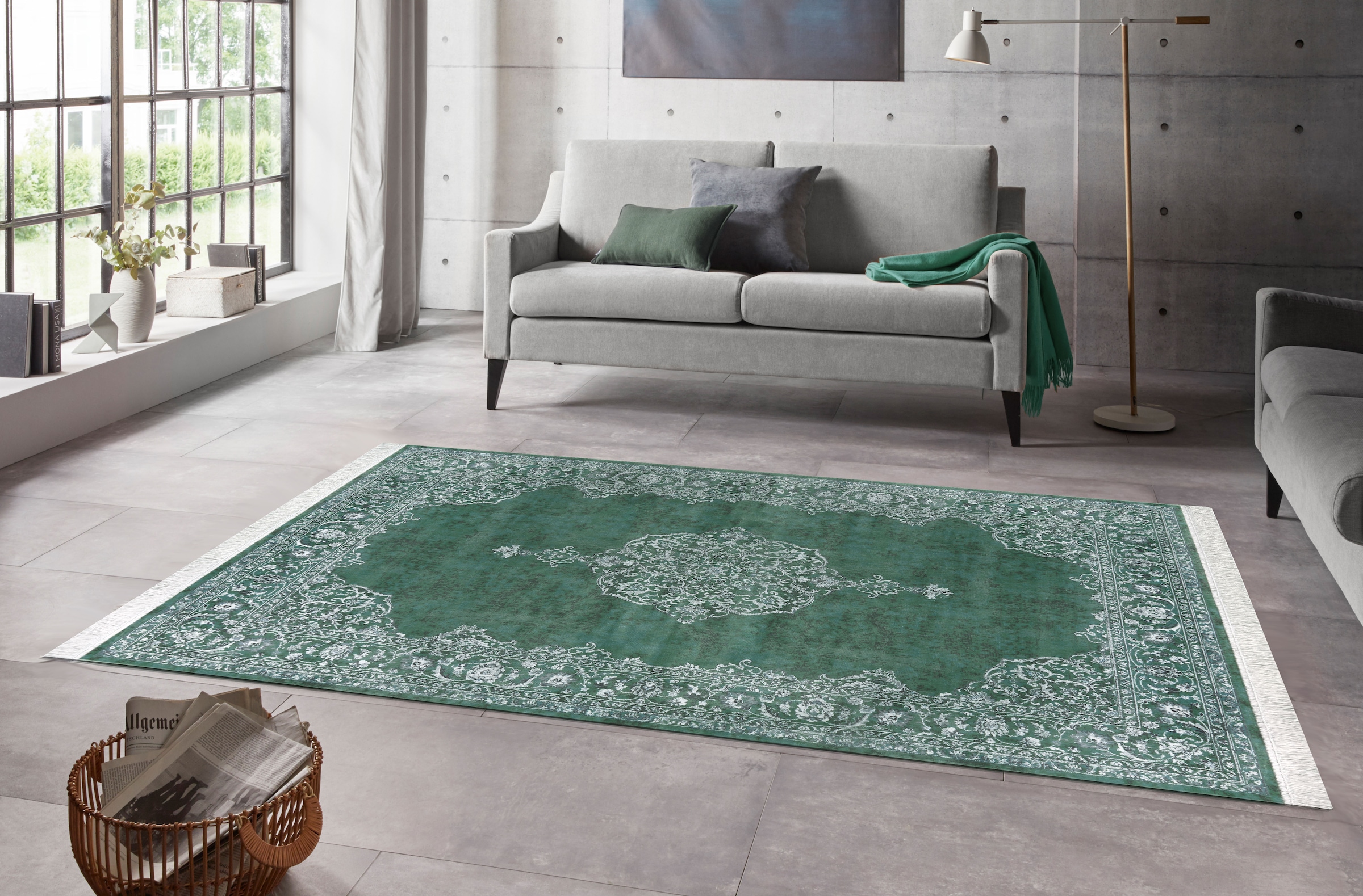 NOURISTAN Teppich »Orient Medaillon«, Wohnzimmer, rechteckig, Orientalisch mit Schlafzimmer, Fransen, Orient, Esszimmer Vintage