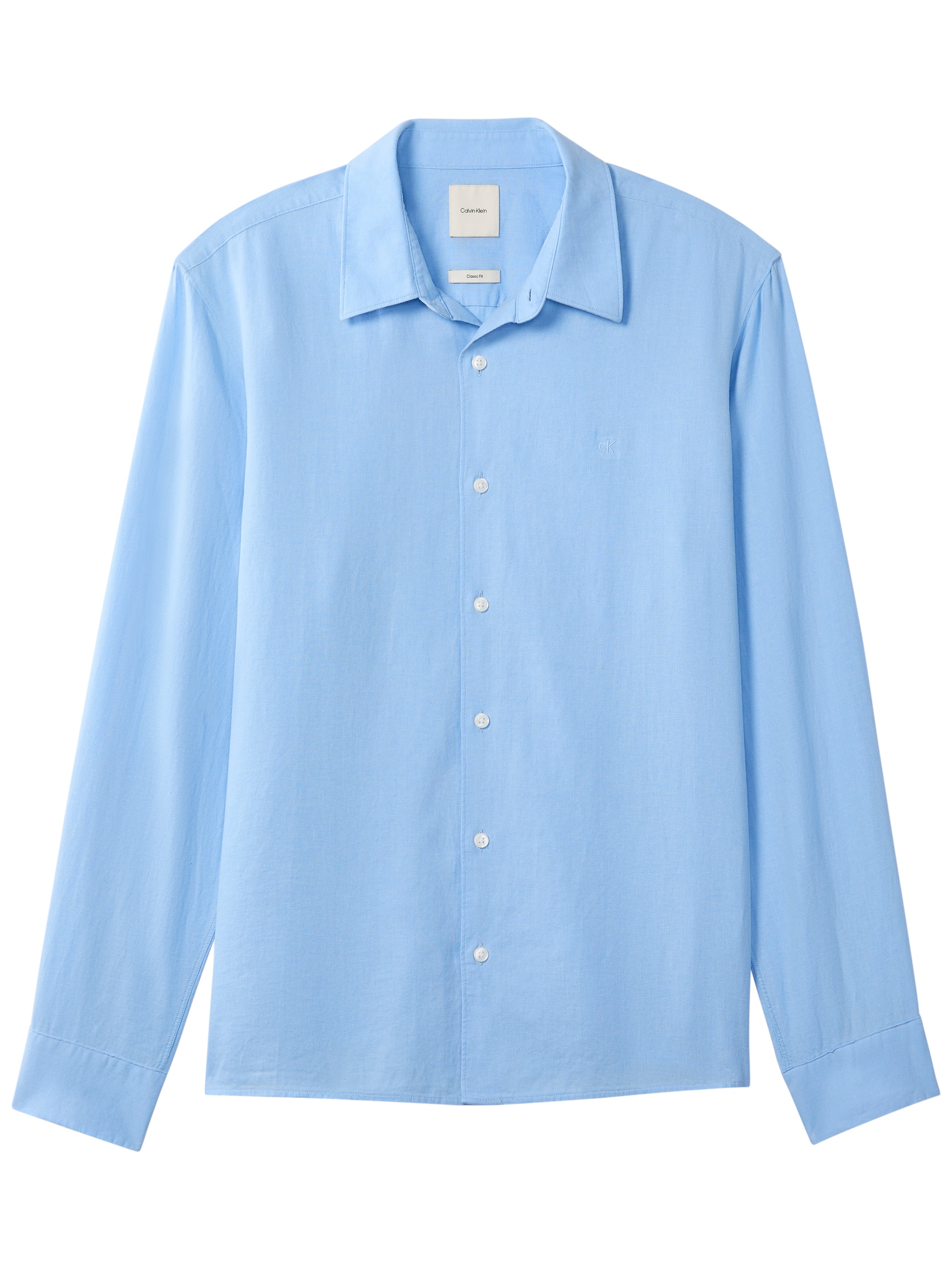 Calvin Klein Leinenhemd »SOLID LINEN CLASSIC« Kentkragen, Regular Fit, Leinen-Viskosemix