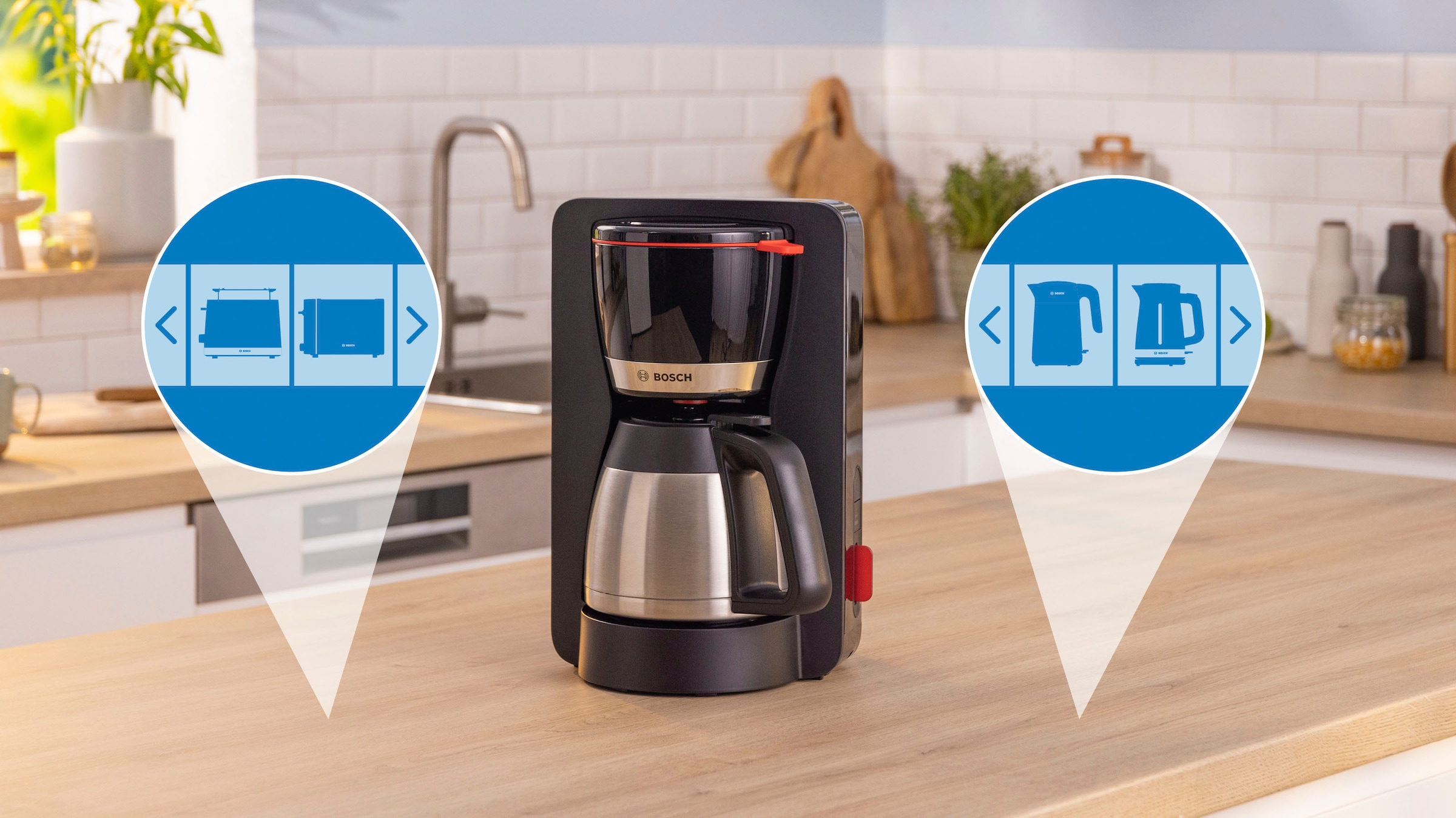 BOSCH Filterkaffeemaschine »MyMoment TKA6M273«, 1,1 l Kaffeekanne, Papierfilter, 1x4, für 8-12 Tassen, Aroma intense, Entkalkungsprogramm,Thermokanne,1200 W