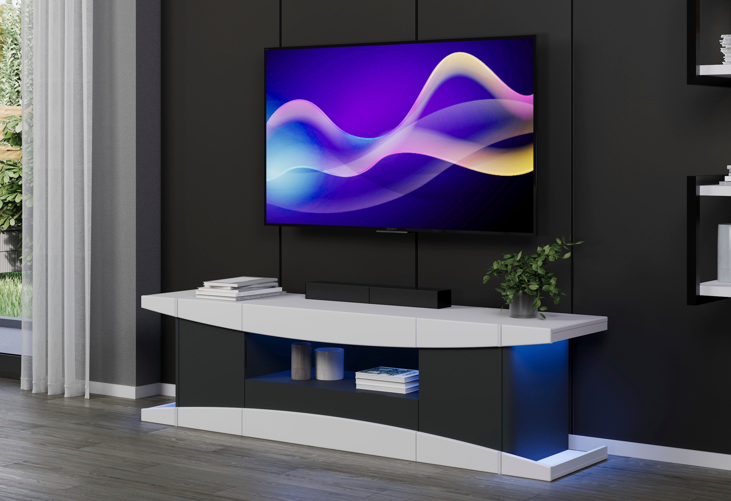 INOSIGN Lowboard »NextLevel speziell geeignet für Spielekonsolen«