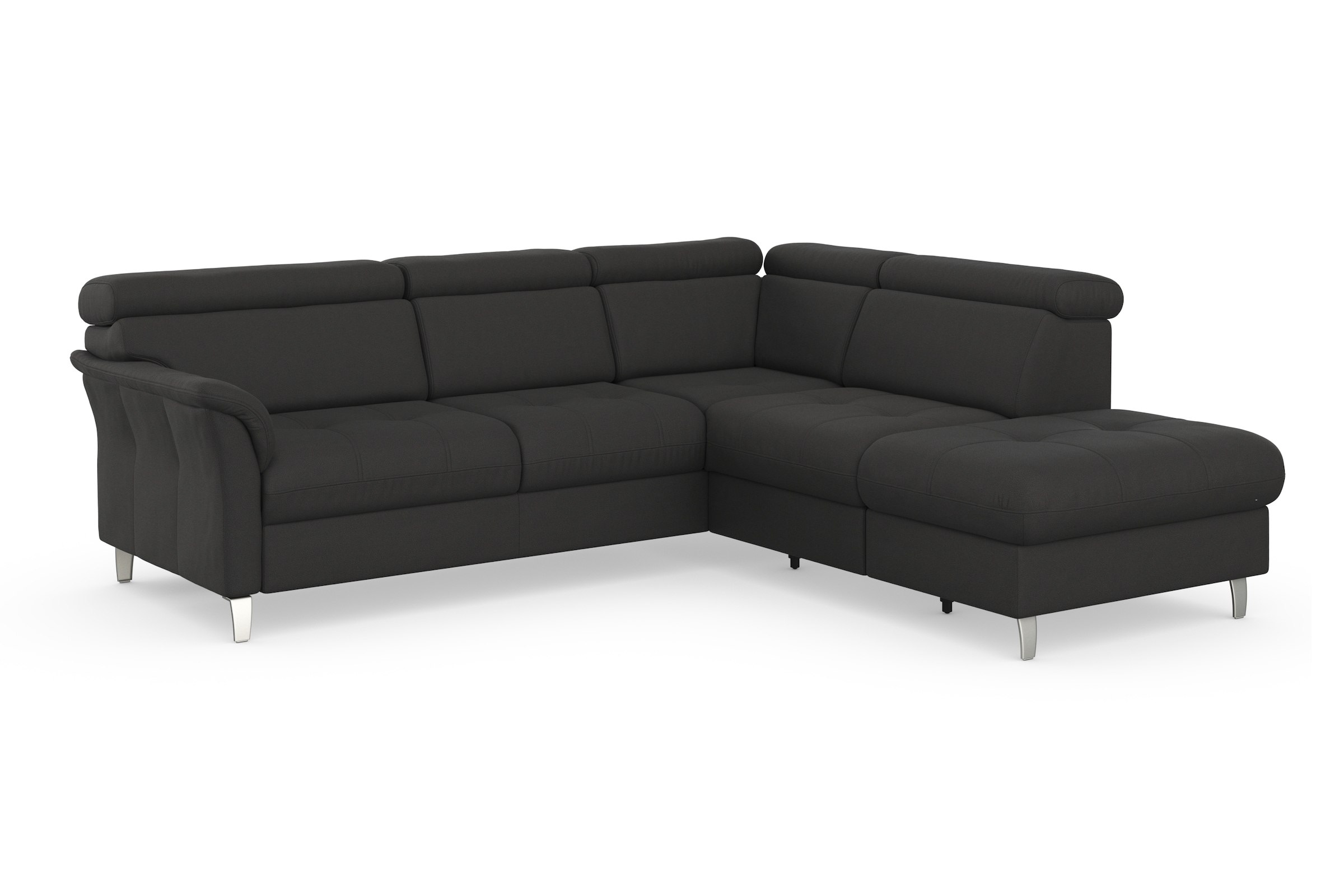 sit&more Ecksofa »Marano L-Form«, inklusive Kopfteilverstellung, wahlweise mit Bettfunktion, Bettkasten