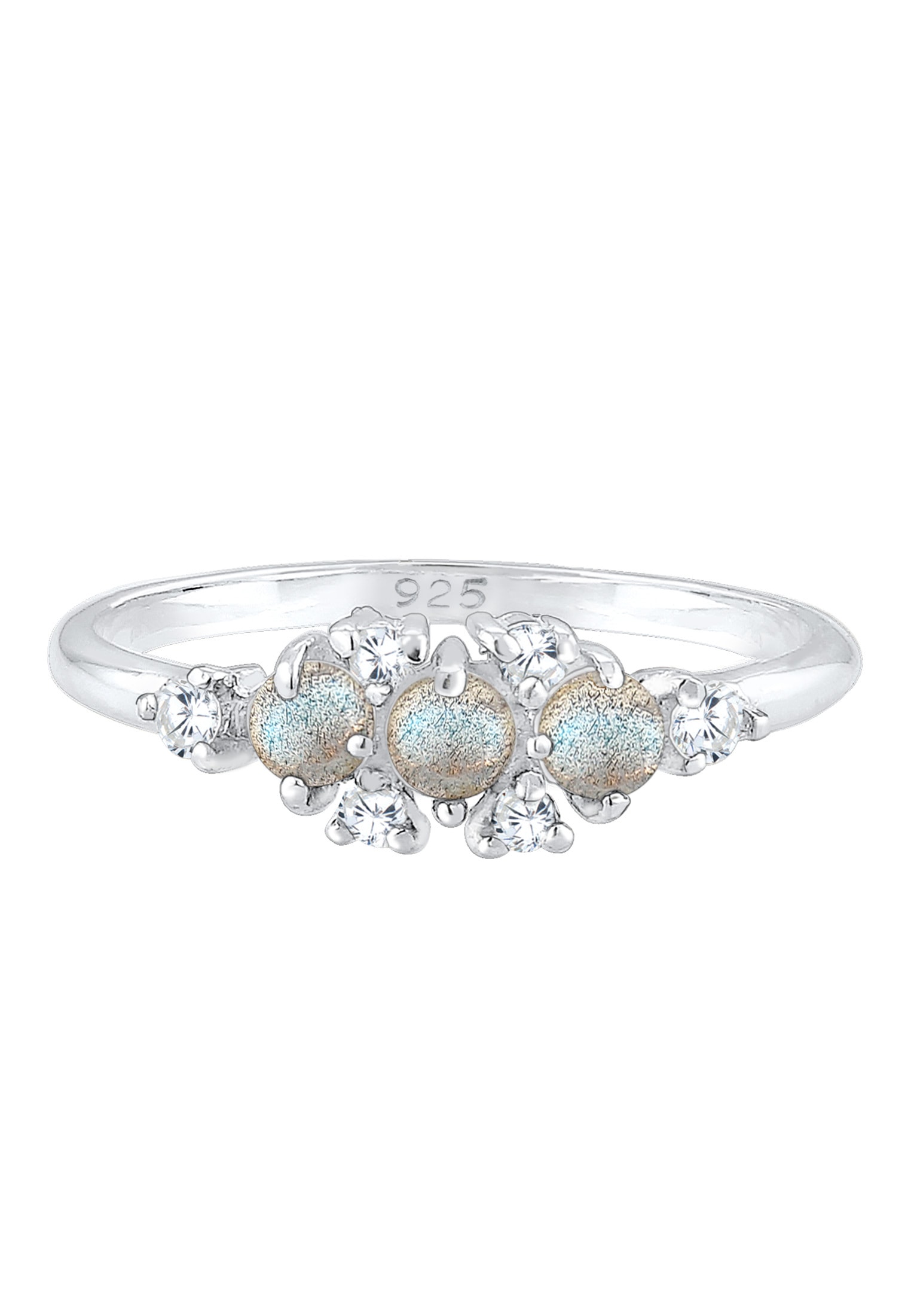 Elli Verlobungsring »Ring Labradorit Grau 925 Sterling Silber«