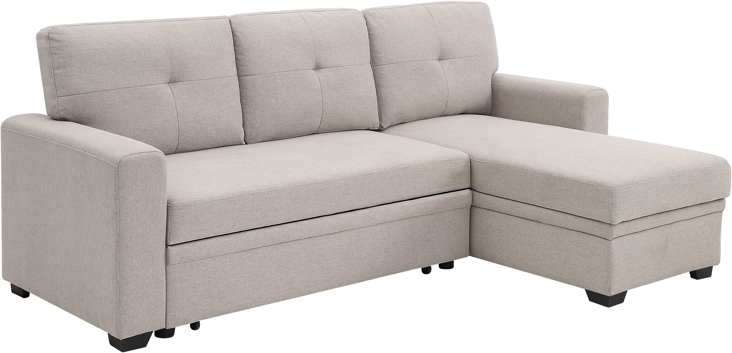 ATLANTIC home collection Schlafsofa »Gerrit L-Form«, Ecksofa, mit Bettfunktion, Recamiere rechts oder links montierbar