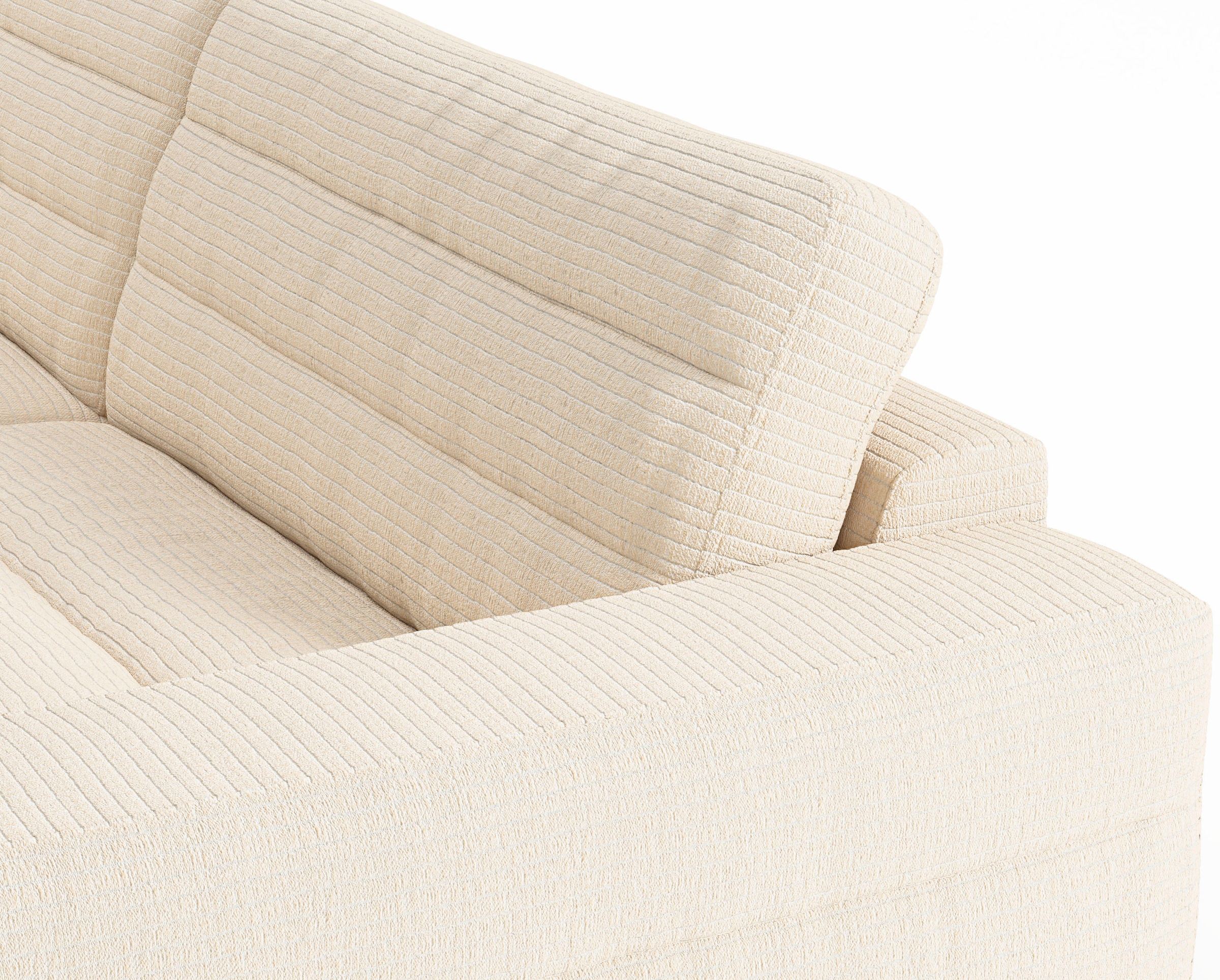 3C Candy Big-Sofa »Stripes Megasofa, tolle Verarbeitungsdetails, bequem, Breite 296cm« Lose Rückenkissen, mit feiner Quersteppung