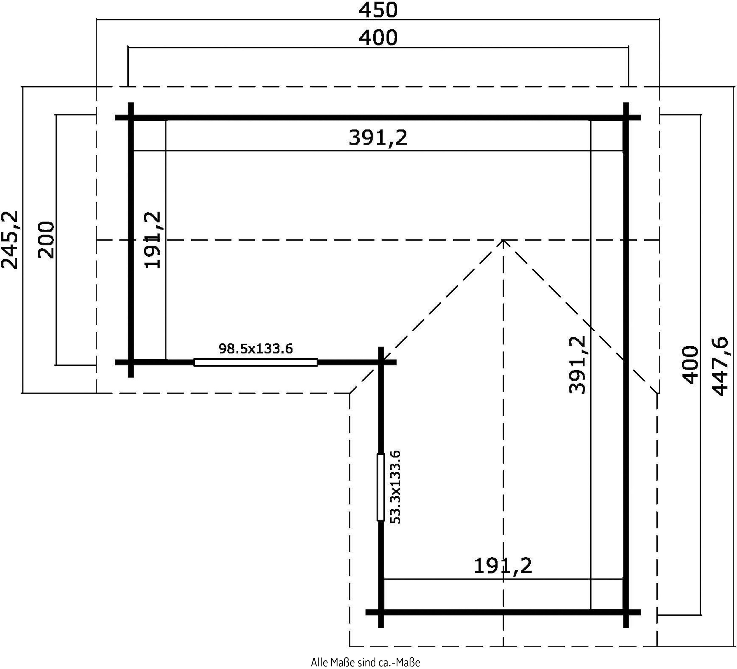 LASITA MAJA Gartenhaus »PORTSMOUTH«, (Set, inkl. Fussbodenbretter zum verlegen)