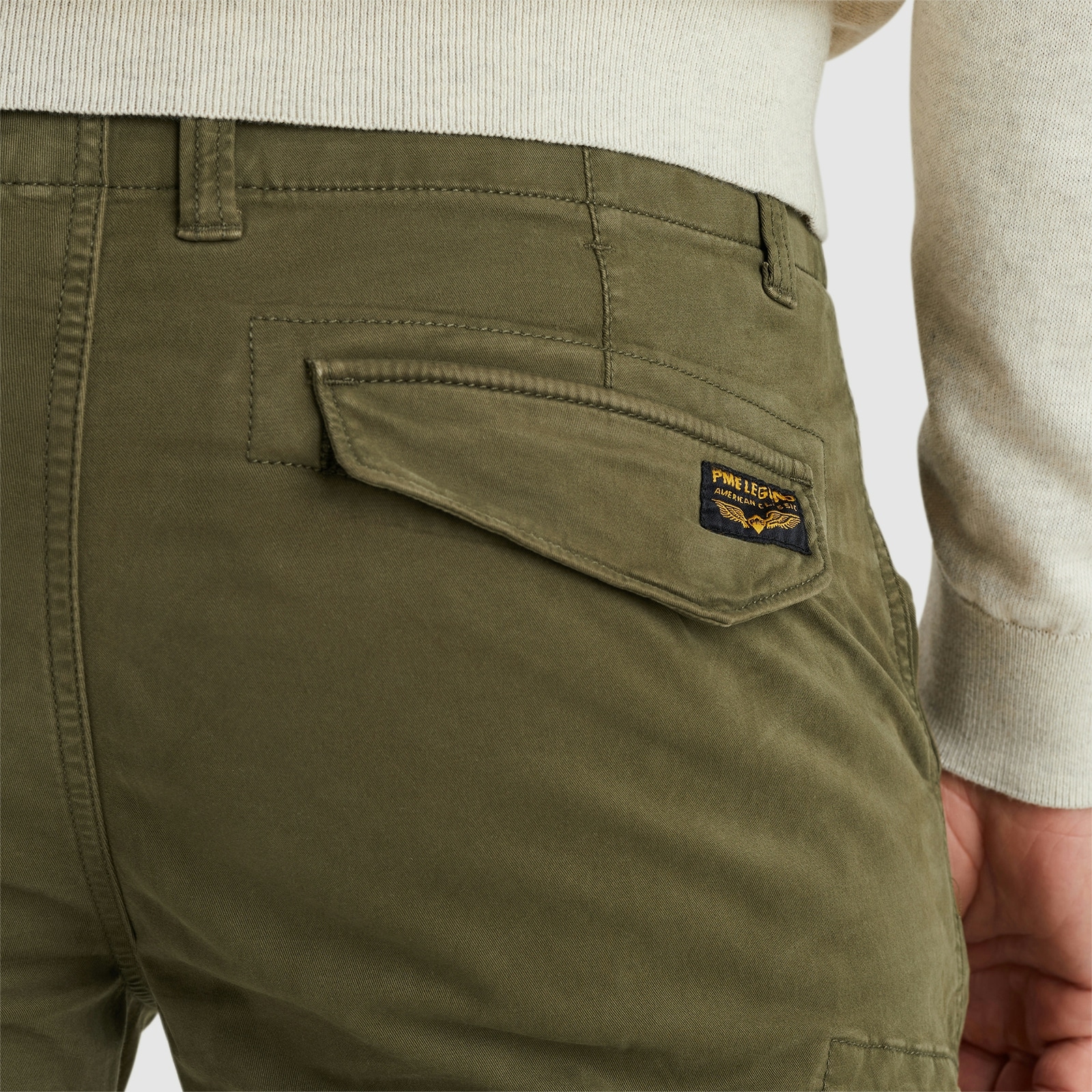 PME LEGEND Cargohose »Nordrop Stretch Twill«  mit Logo Stickerei
