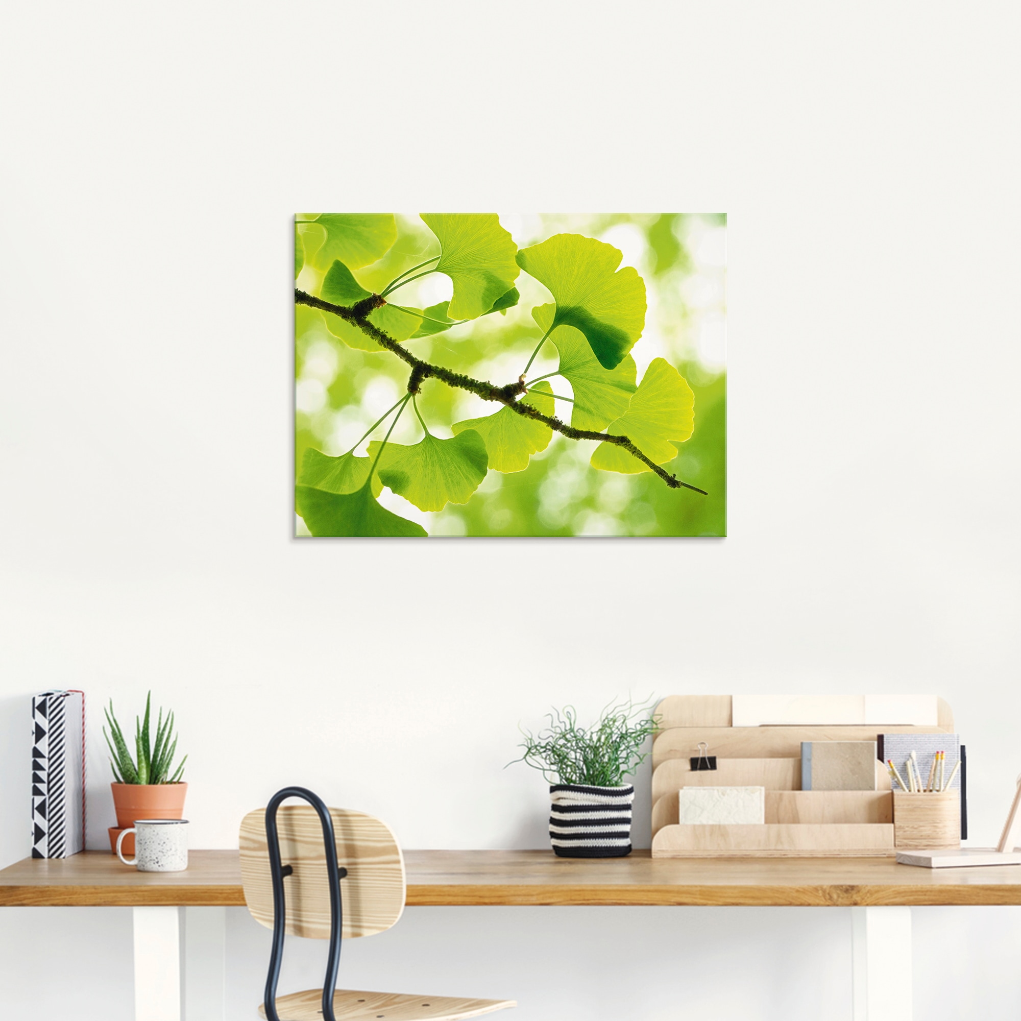 Artland Glasbild »Ginkgo«, Blätter, (1 St.), in verschiedenen Größen