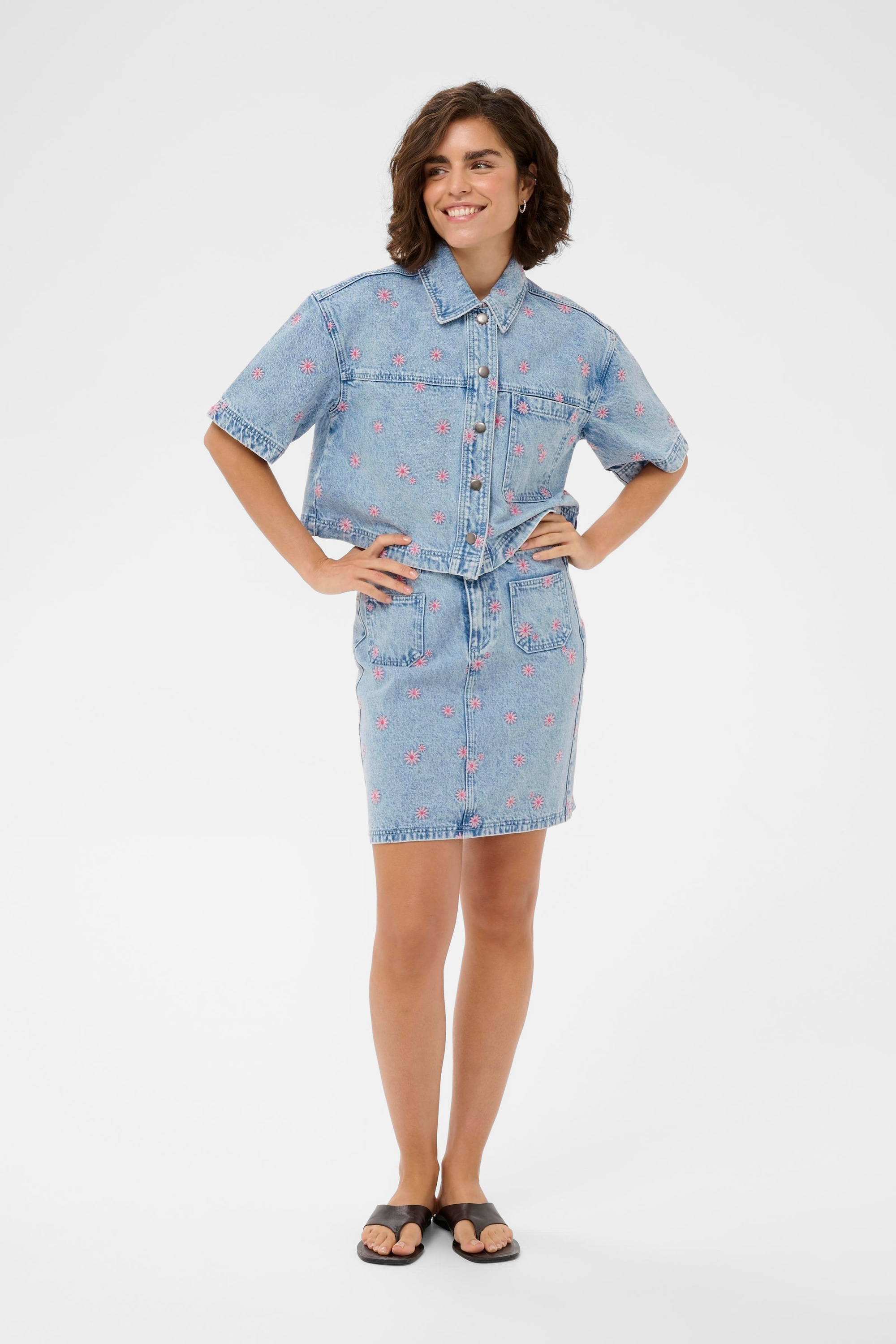 KAFFE Jeansrock »Damen Denimrock KAbabena«