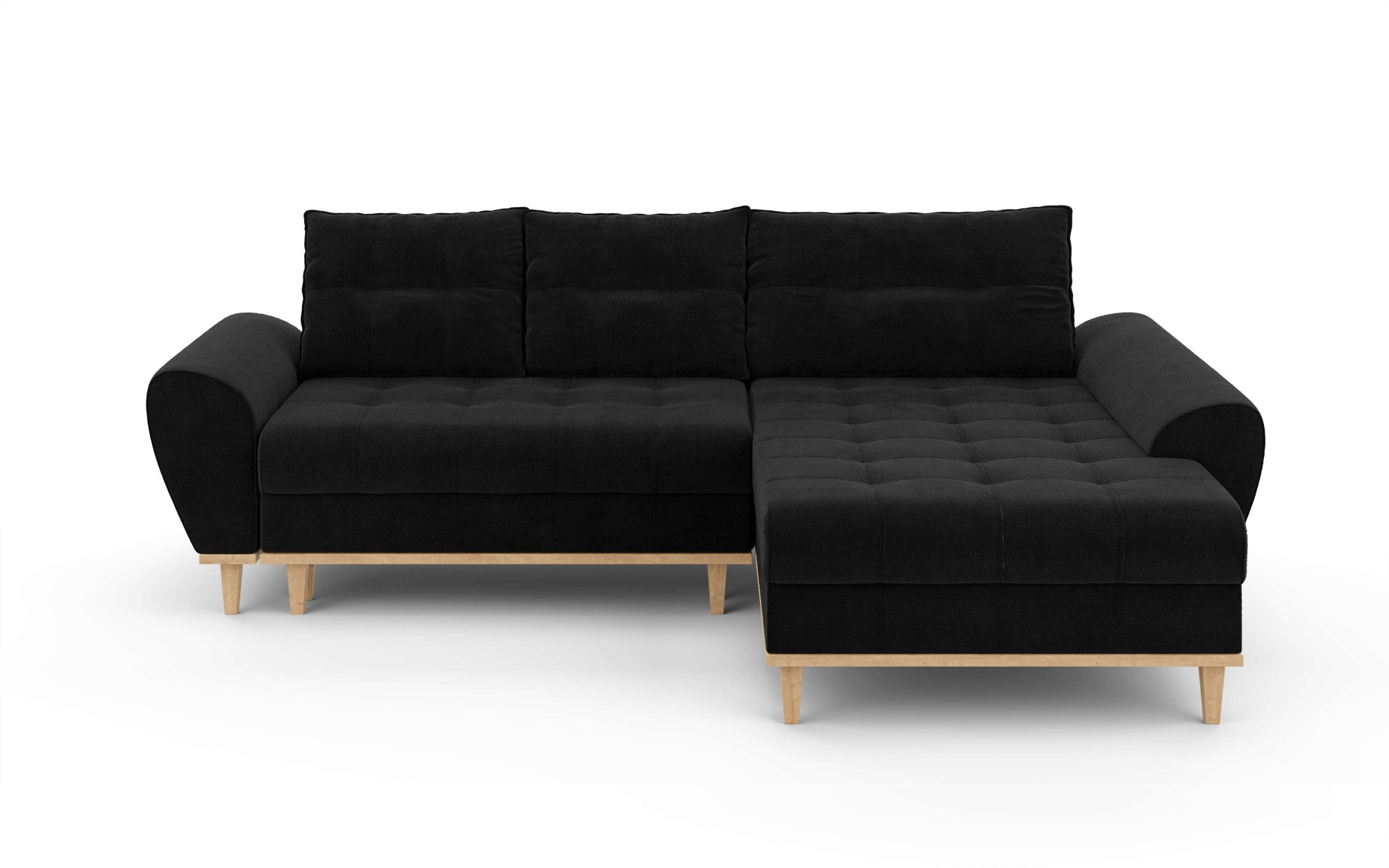 Home affaire Ecksofa »Ahrdorf mit Bettfunktion und Bettkasten, Maße: B/H/T 268/86/175 cm«, L-Form mit 3 Rückenkissen und moderne gerundete Armlehnen