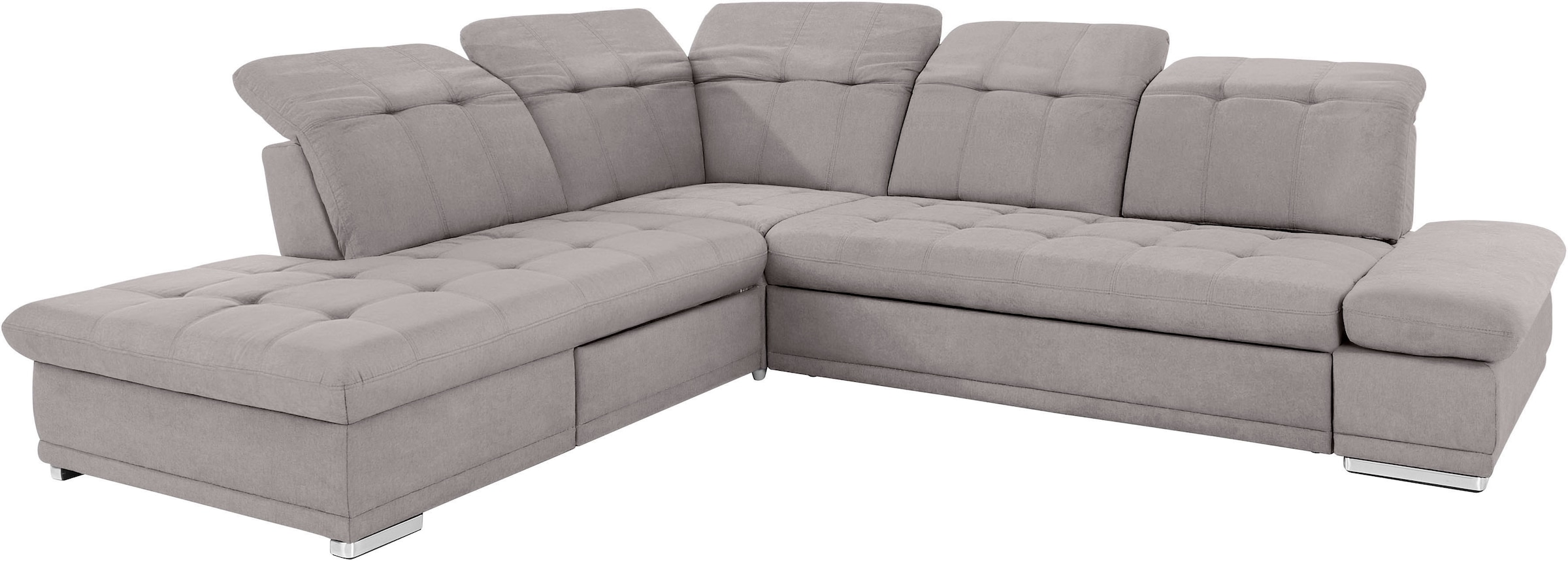 COTTA Ecksofa »Holiday L-Form mit Sitztiefen-, Armteil- und Kopfteilverstellung«, wahlweise mit Bettfunktion & Bettkasten