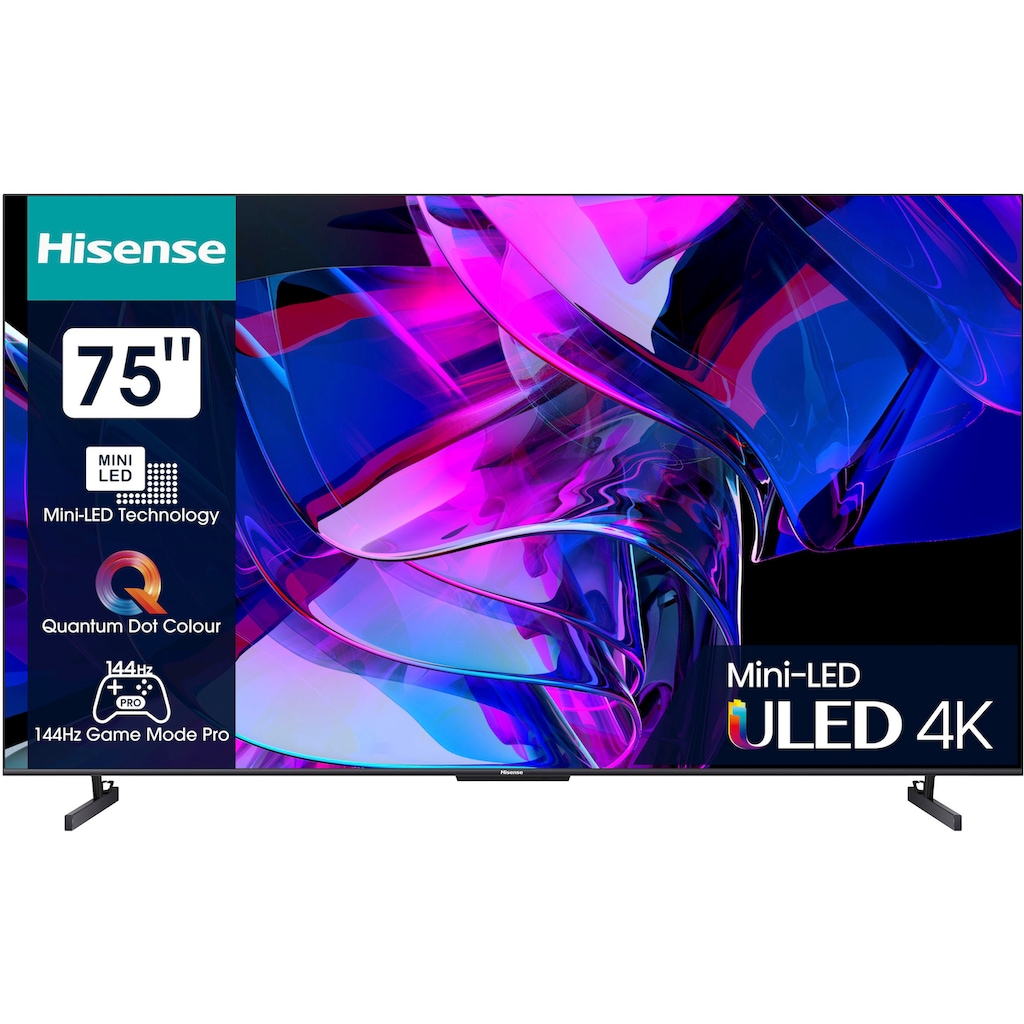 Hisense Mini-LED-Fernseher »75U7KQ«, 189 cm/75 Zoll, 4K Ultra HD, Smart-TV