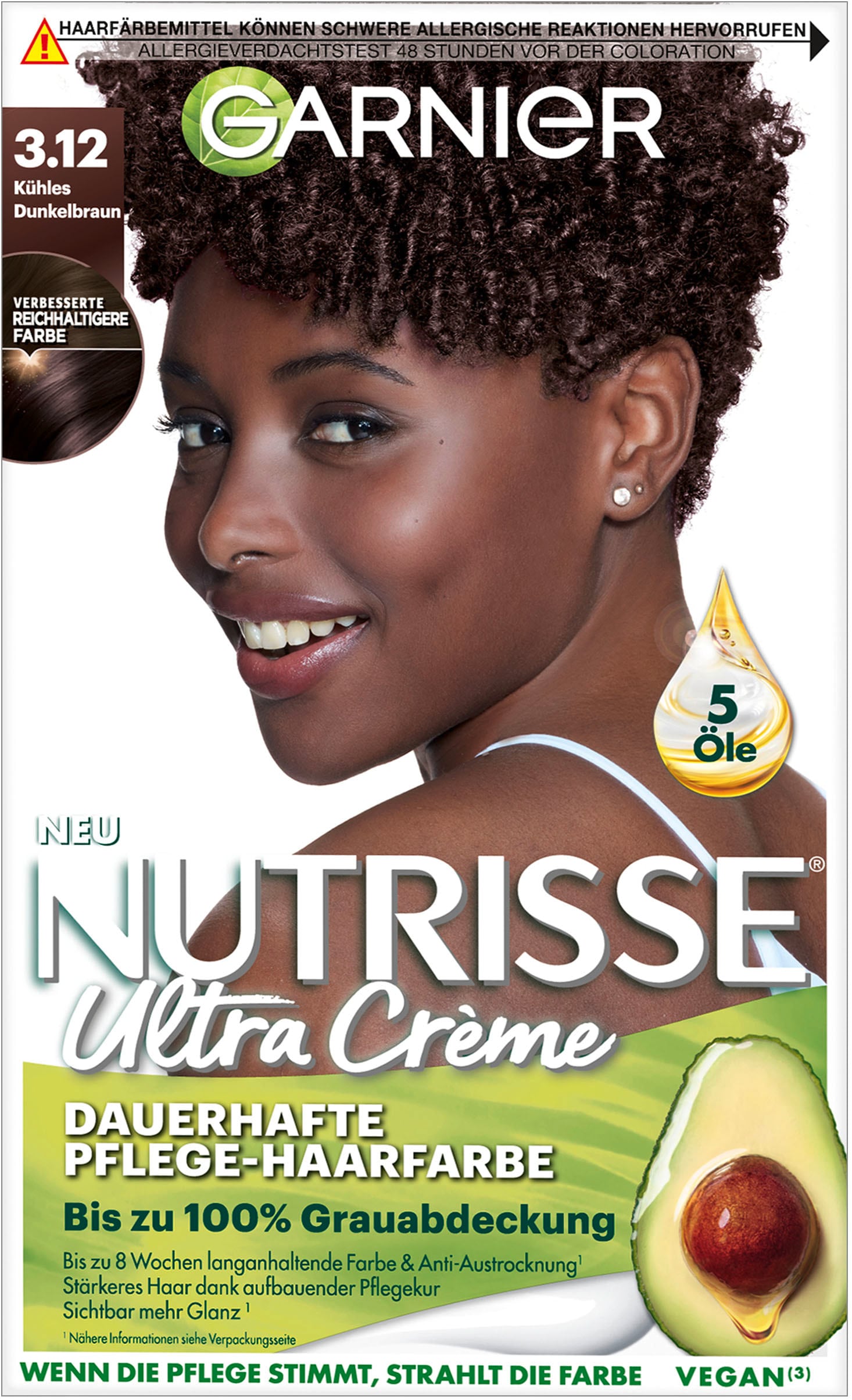 GARNIER Coloration »Garnier Nutrisse Creme«, (Packung, 3 tlg.), mit pflegender Formel