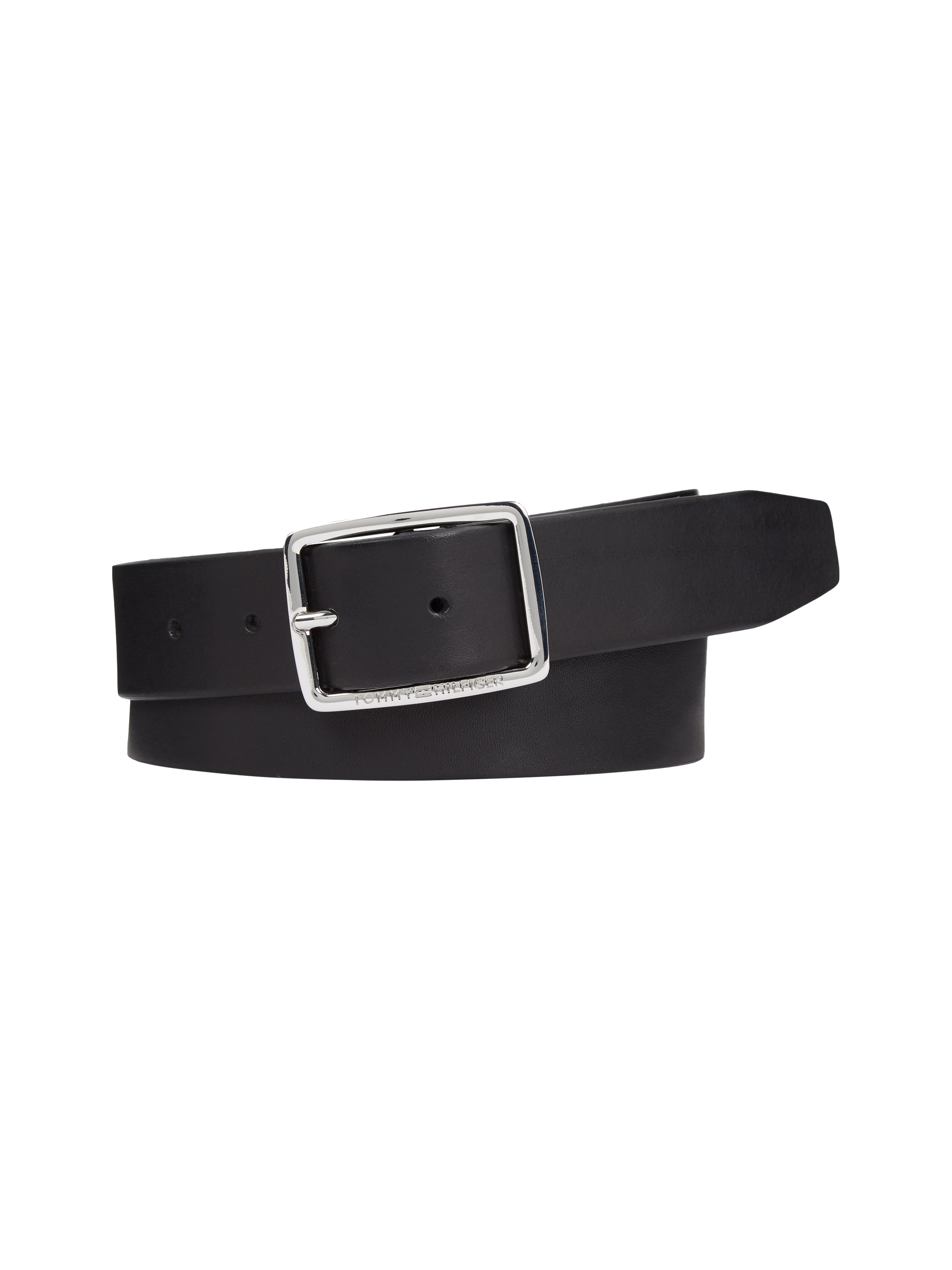 Tommy Hilfiger Ledergürtel »New Buckle«, mit glänzender Logo-Schnalle