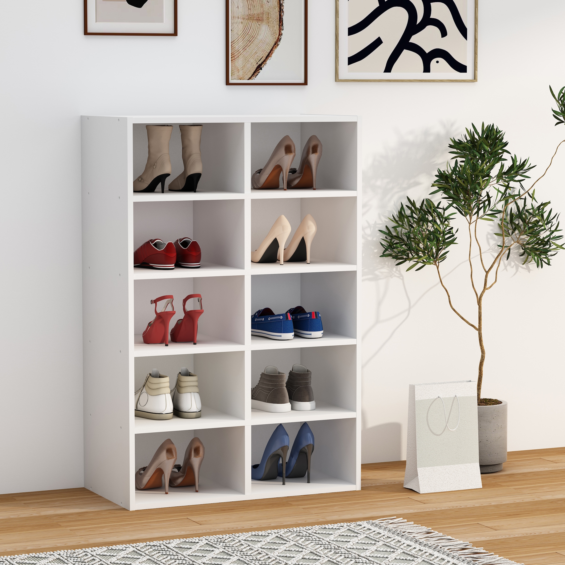 VCM Schuhregal »Holz Regal Schuhschrank Schuhregal Hinsol M«