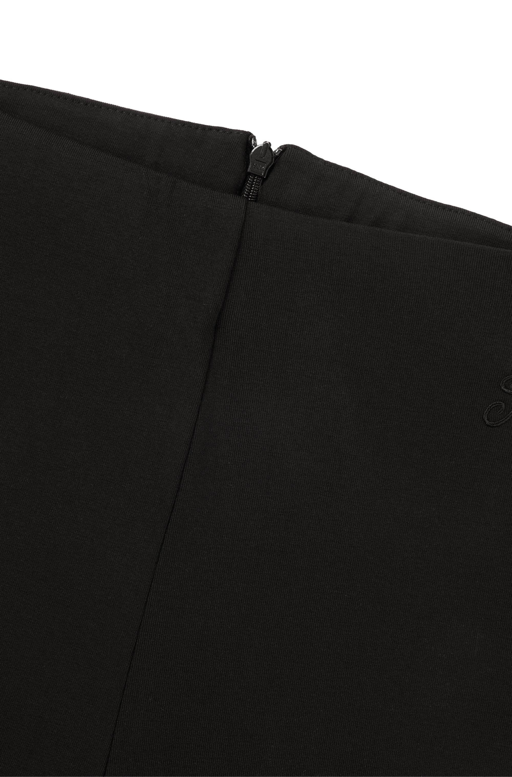 HUGO Blue Webhose »Neleria«, mit Reißverschluss hinten elastische Flare Legging Pants Schlag