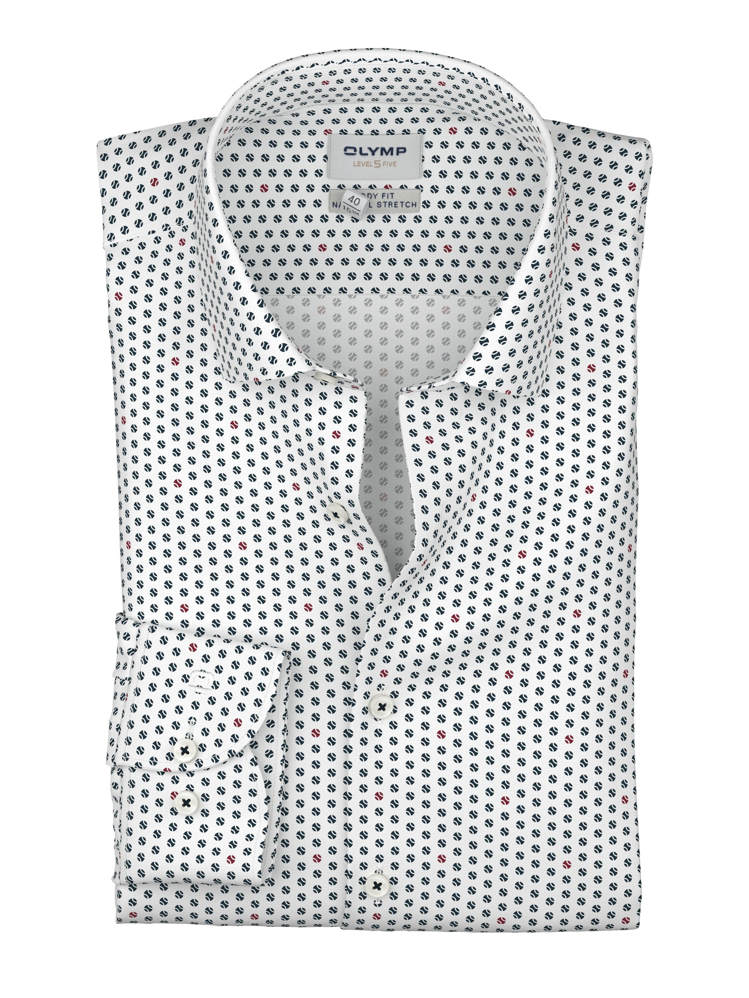 OLYMP Langarmhemd »Level 5« body fit, Kentkragen, Businesshemd