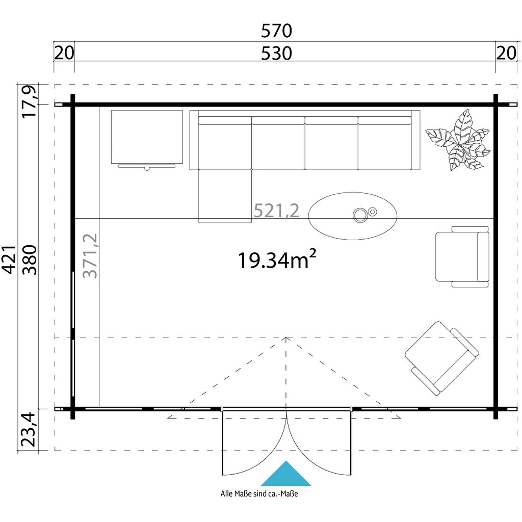 LASITA MAJA Gartenhaus »BALMORAL«, (Set, inkl. Fussbodenbretter zum verlegen)