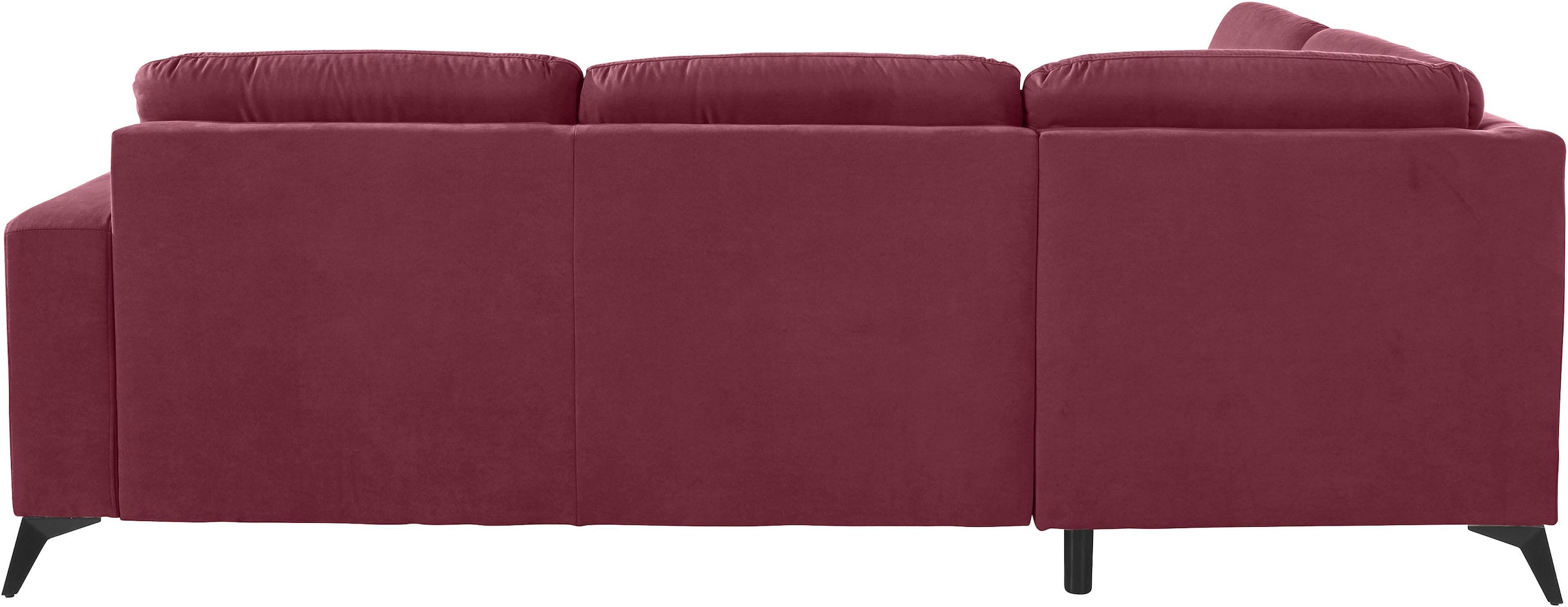 Places of Style Ecksofa »Lolland L-Form«, Wahlweise mit Bettfunktion und Stauraum, auch mit abwischbarem Bezug