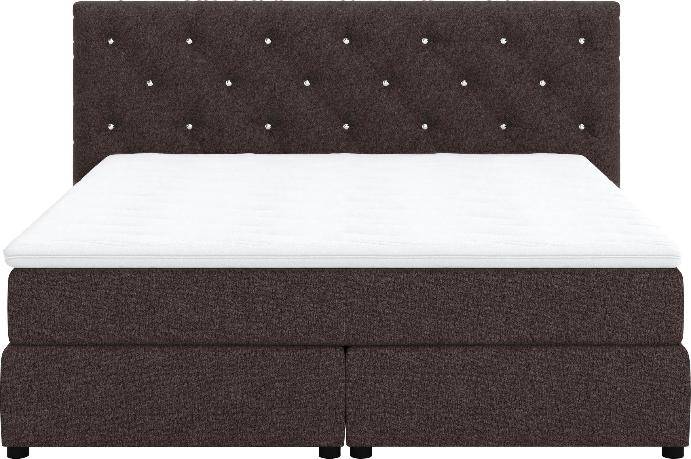 COTTA Boxspringbett »Castle« mit Strasssteinen im Kopfteil, inkl. Topper