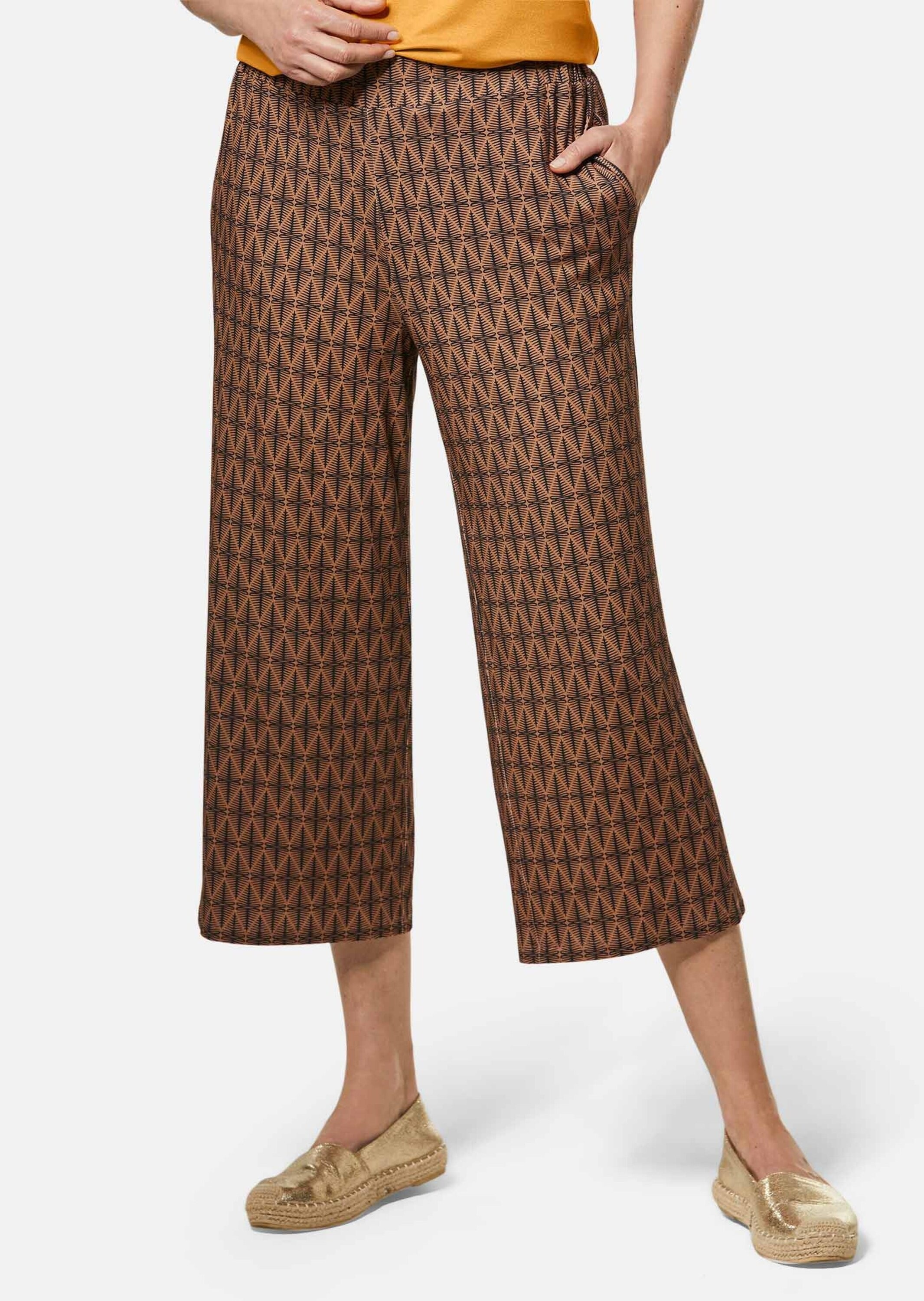 GOLDNER 7/8-Hose »Kurzgröße Druckhose Louisa mit weichem Fall«
