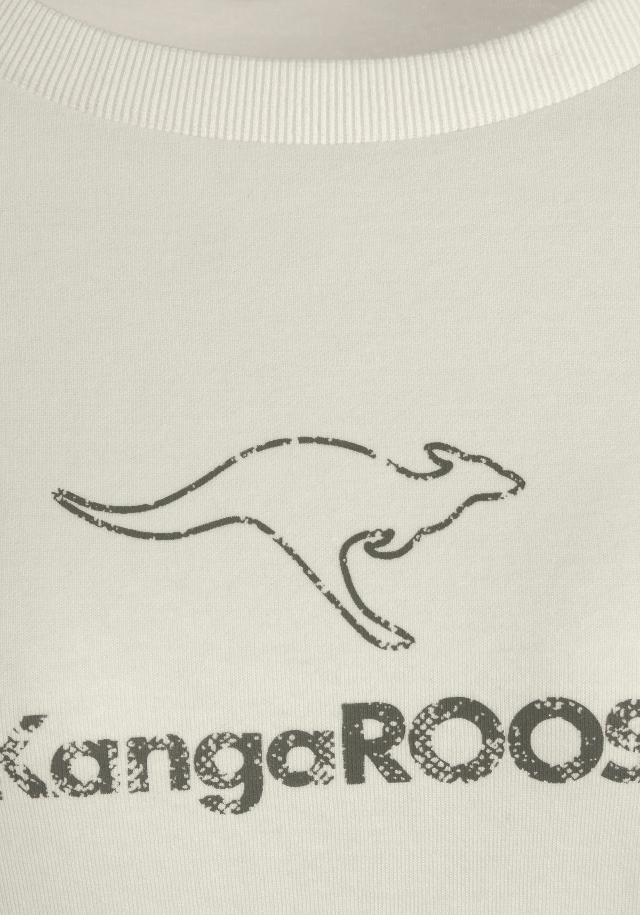 KangaROOS Sweatshirt, mit Kontrastfarbenem Logodruck, Loungeanzug