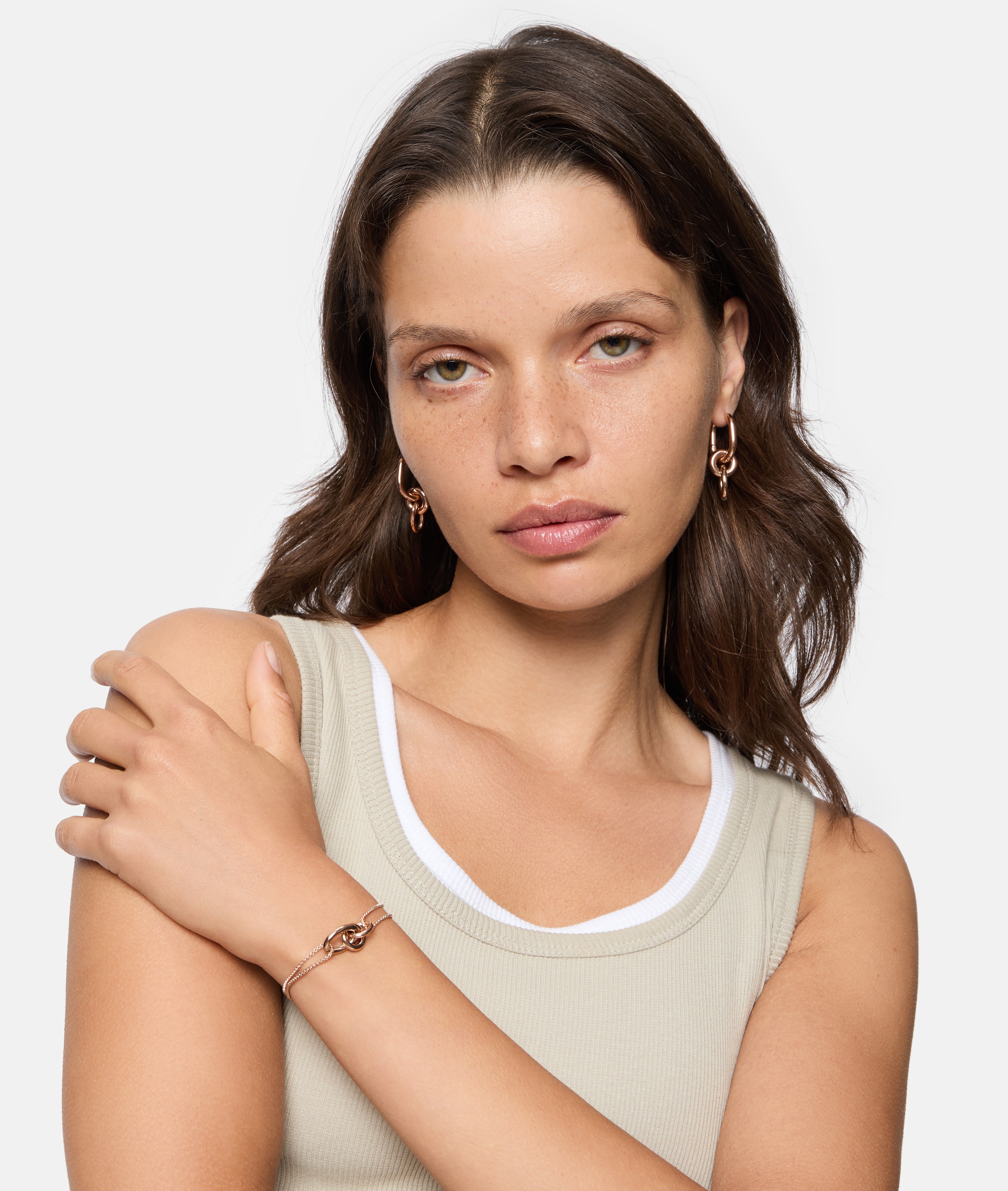Liebeskind Berlin Paar Creolen »Schmuck Geschenk Edelstahl Ohrringe Modern Knot« Einhänger abnehmbar