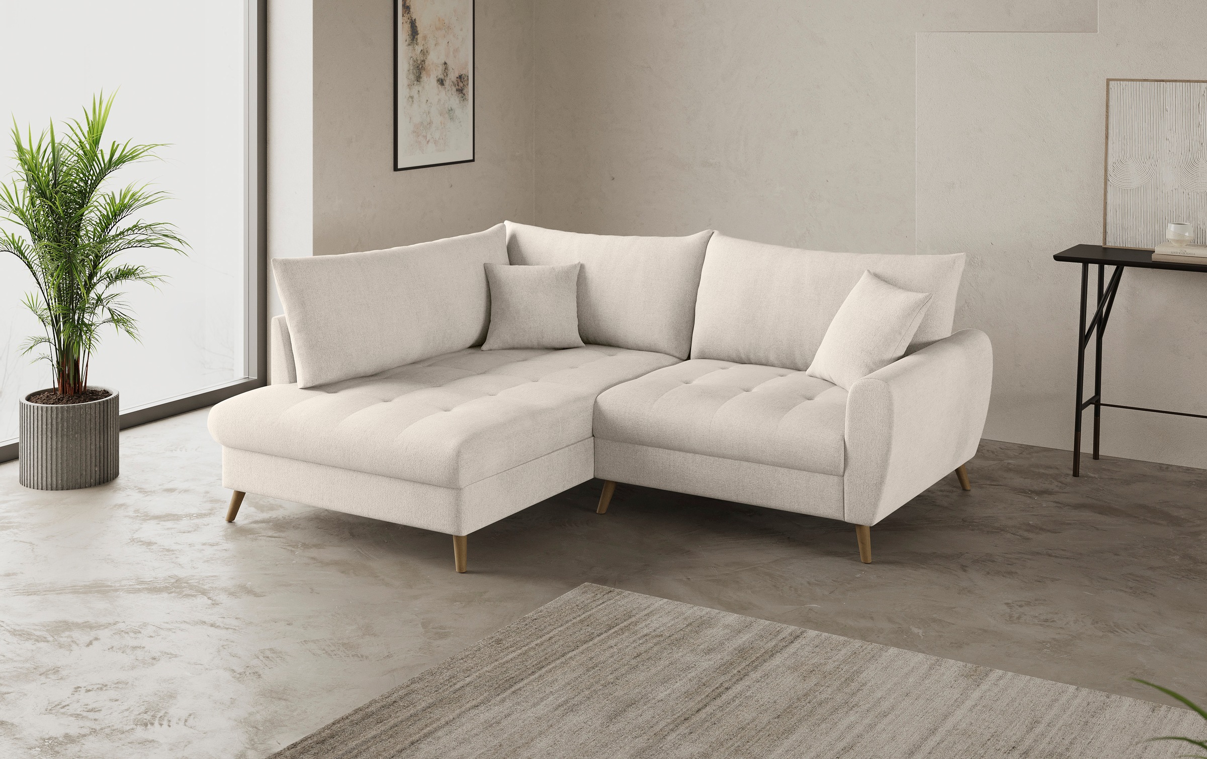 Mr. Couch Ecksofa »Blackburn II, L-Form«, Mit Kaltschaumpolsterung bis 140 kg belastbar
