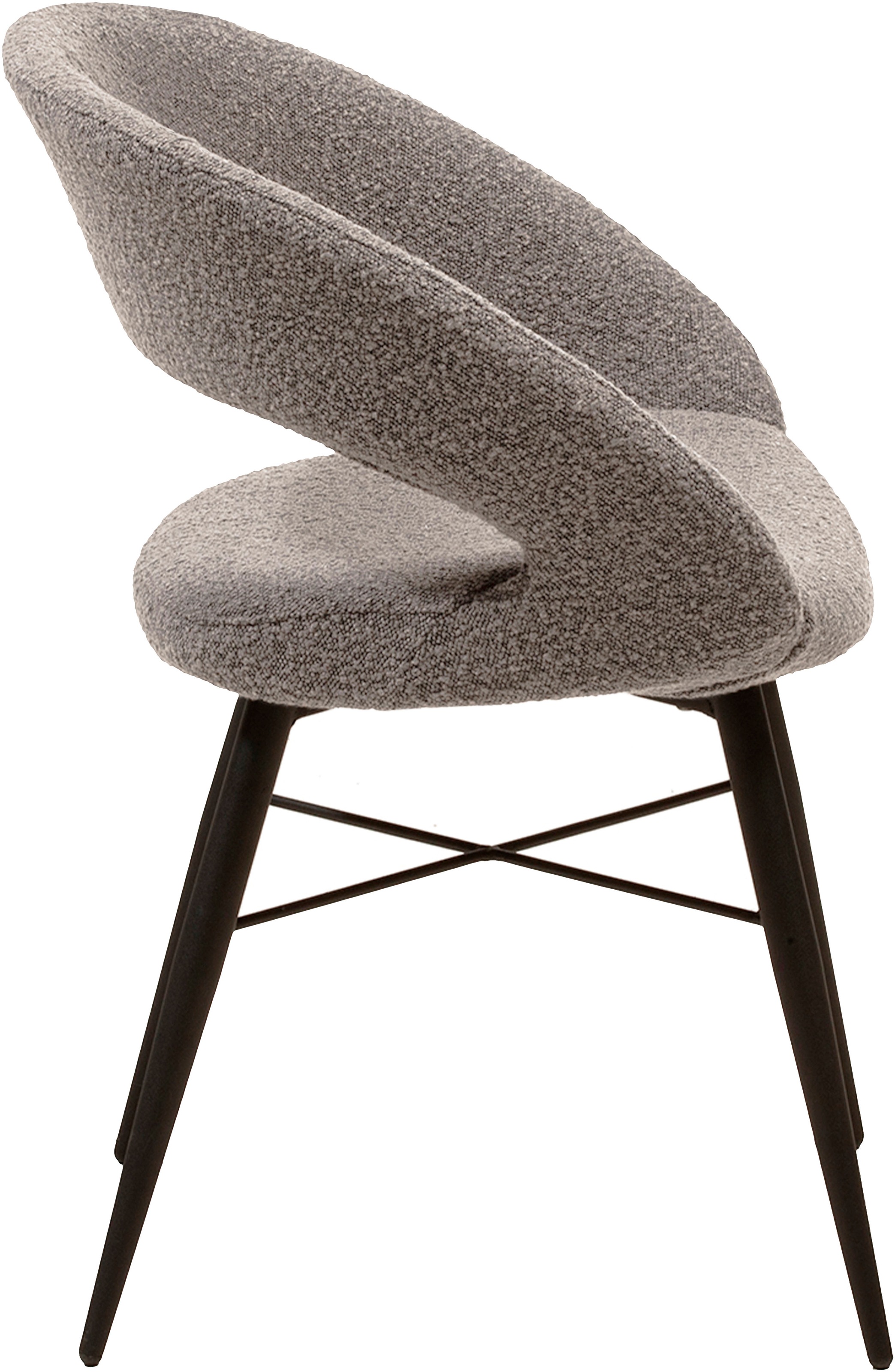 OMG Design Esszimmerstuhl »Marley« (Set) 1 Stk.mit modernem Cut-Out, Bouclé Bezug