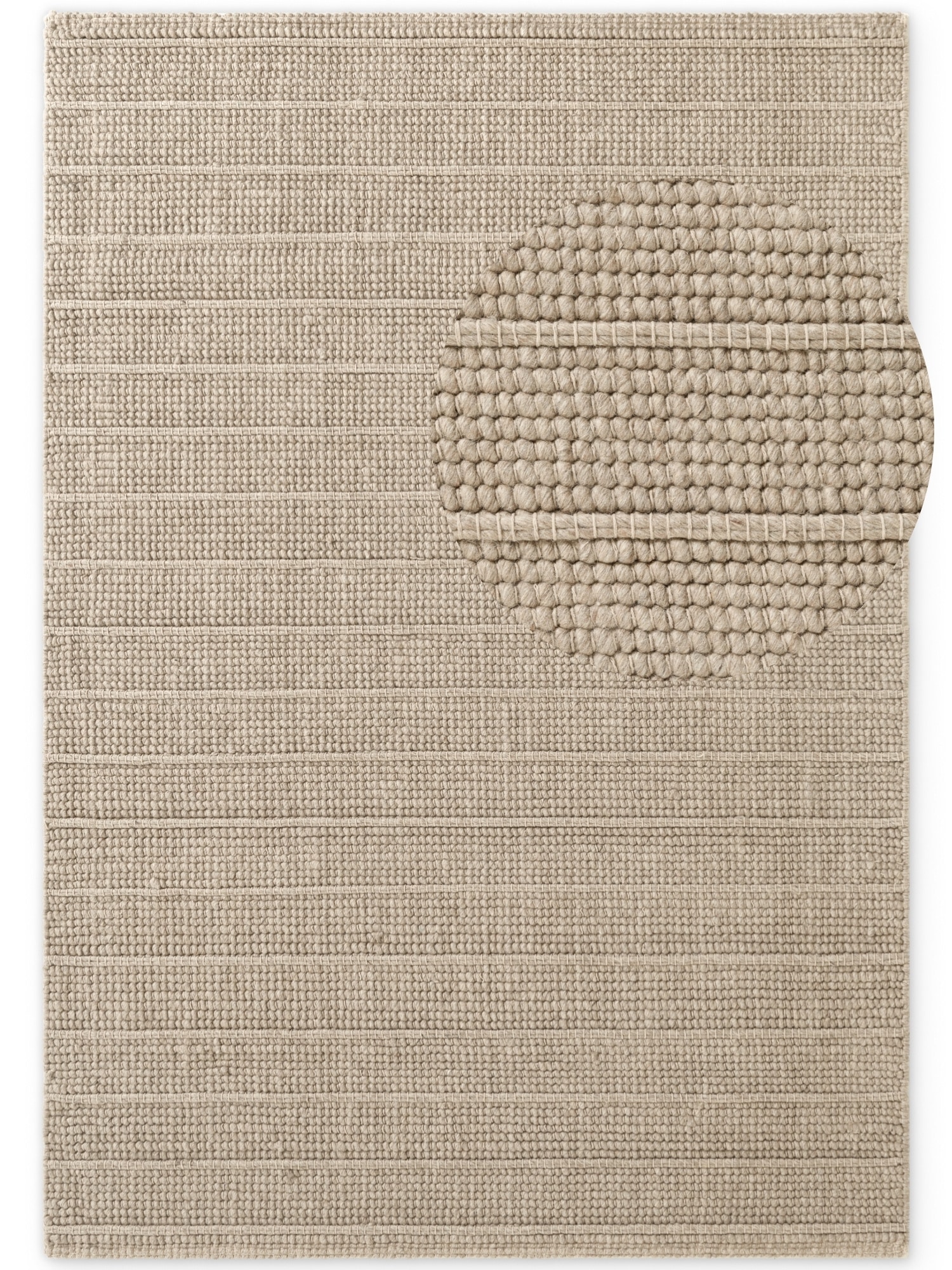 Ted Baker Wollteppich »Parker« rechteckig 7 mm Höhe Wolle, Natur, handgewebt, Wohnzimmer, Schlafzimmer, Boho, Skandi