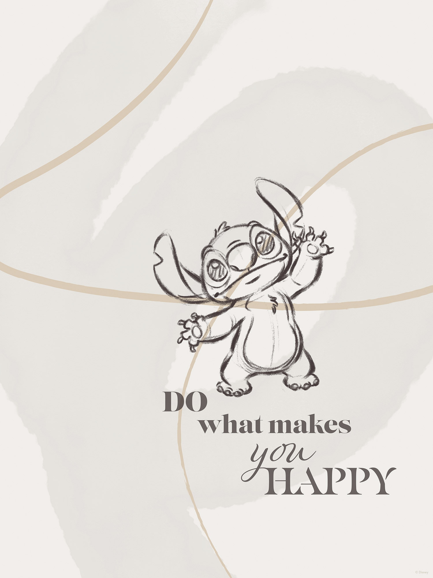 Komar Wandbild »Disney Lilo and Stitch Do What Makes You Happy«, Disney, (Set, 1 St.), 30 x 40 cm (Breite x Höhe) - Kinderzimmer, Dekoration