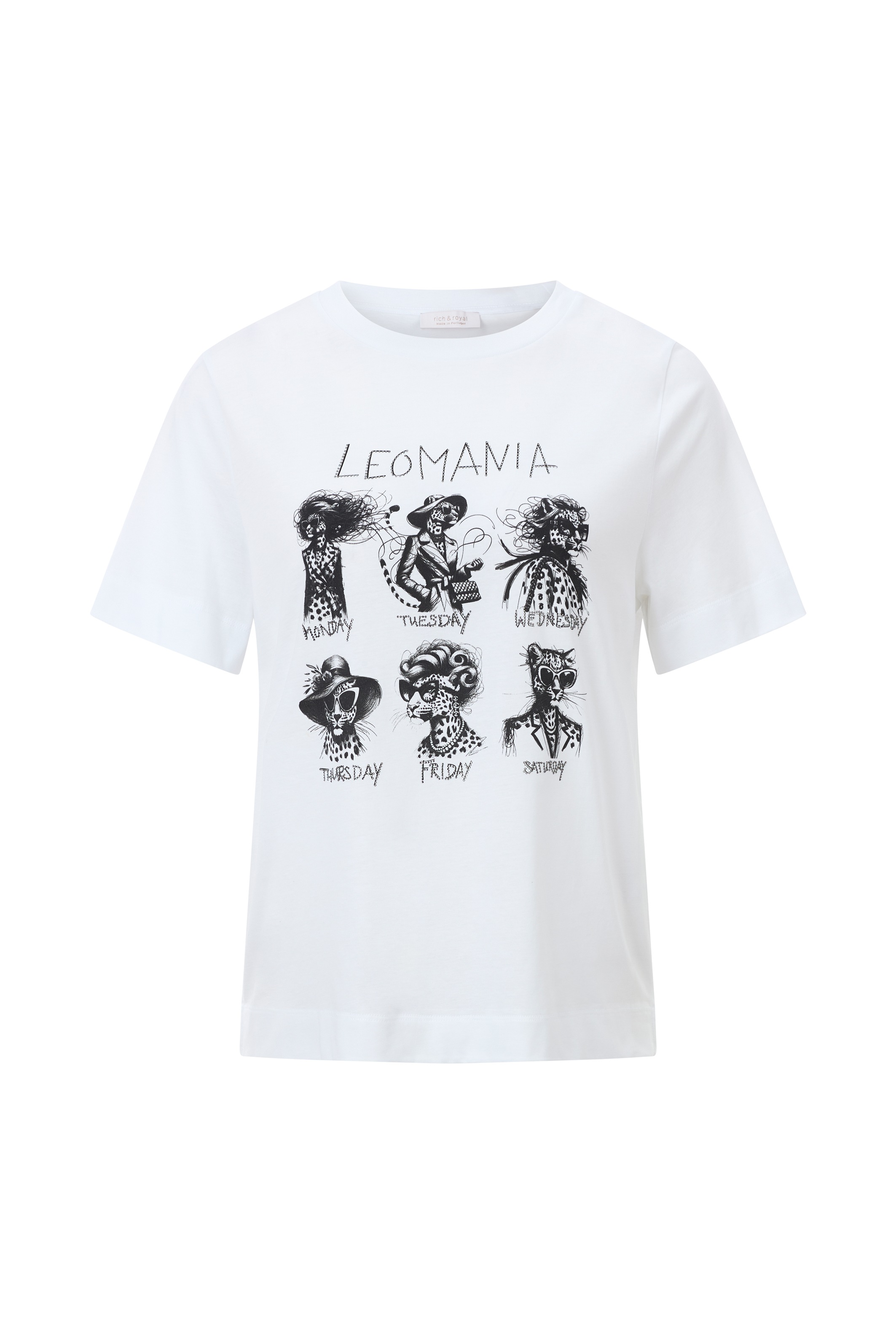 RICHROYAL Kurzarmshirt, Print "Leomania"
