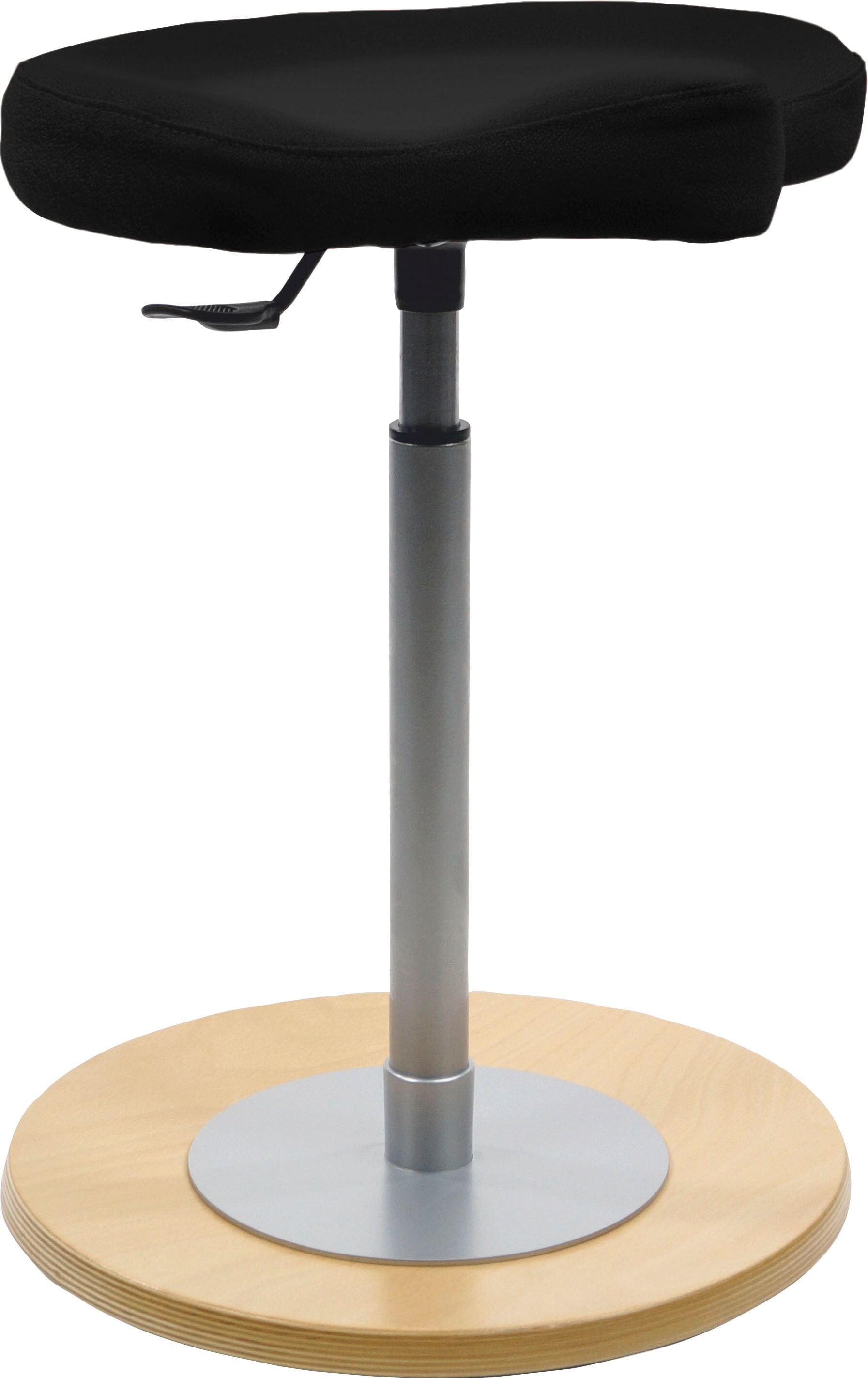 Mayer Sitzmöbel, Sitzhocker »1168« 1 Stk. tlg. Pendelhocker mit Ergositz 1168, Schwarz, 100% Polyester, B/H/T: 42 cm x 54 cm x 41 cm, Schwarz