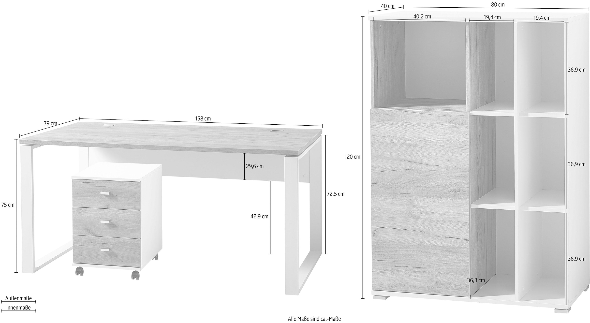 GERMANIA Büro-Set »GW-Lioni«, (Set, 3 St.) auf Raten kaufen