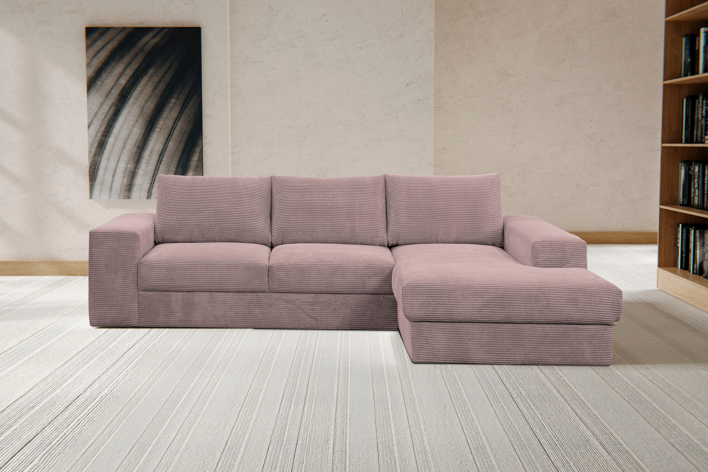 Ecksofa Rozzana, in modischem Cord-Bezug