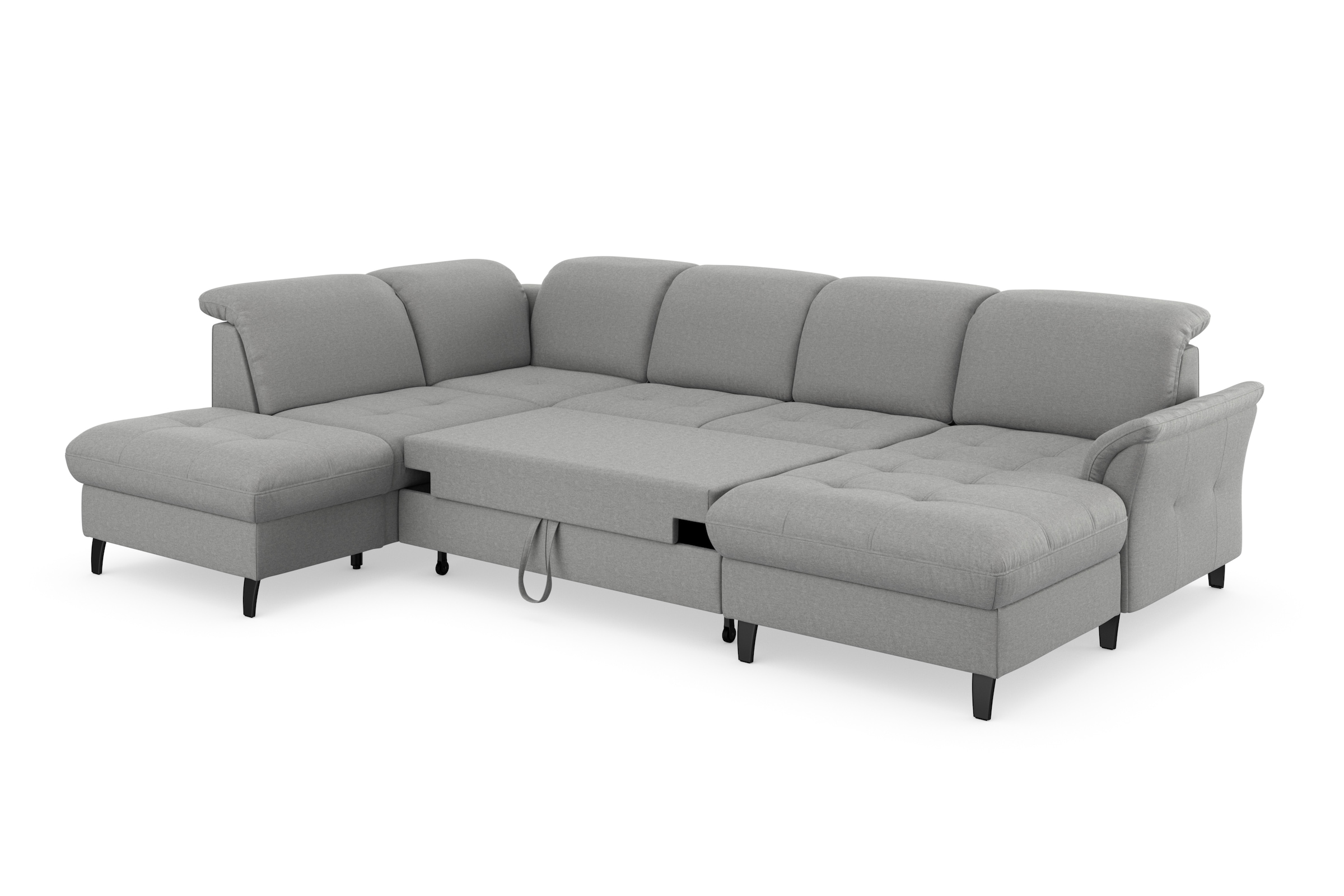 sit&more Wohnlandschaft »Maggiore U-Form«, wahlweise mit Kopfteilverstellung, Bettfunktion und Stauraum